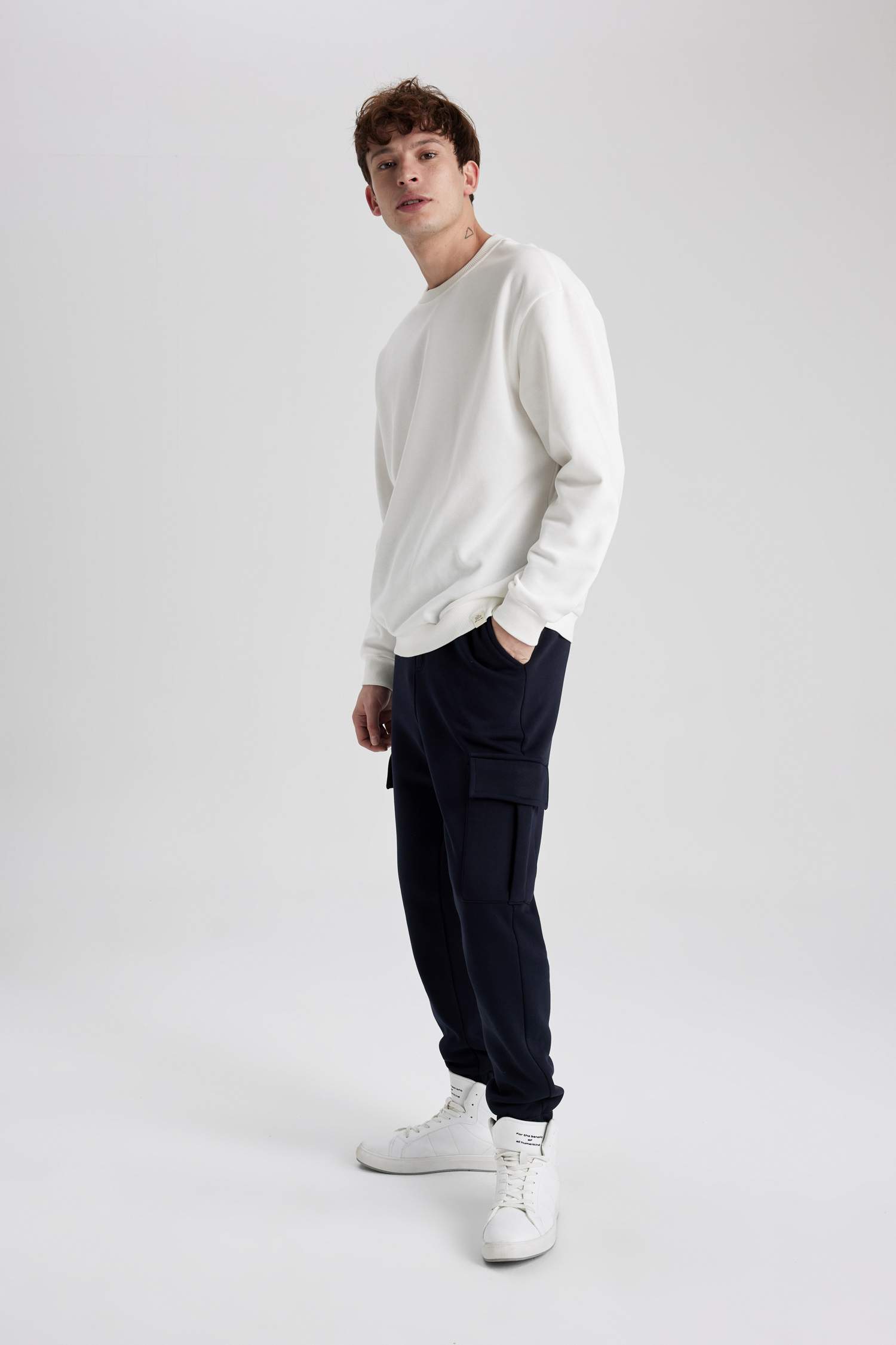 Regular Fit Jogger Eşofman Altı Kargo Cepli Beli Paçası Lastikli