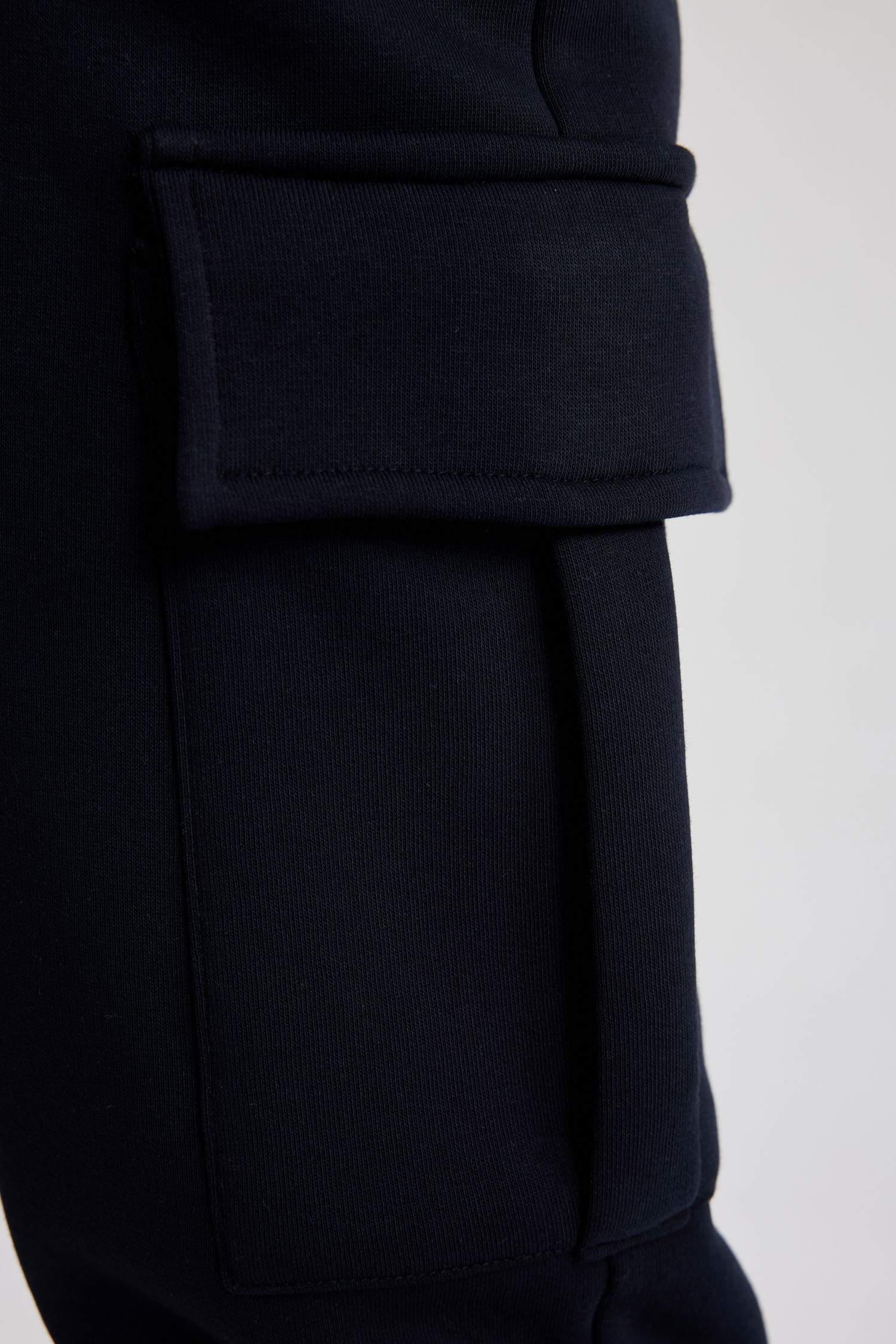 Regular Fit Jogger Eşofman Altı Kargo Cepli Beli Paçası Lastikli