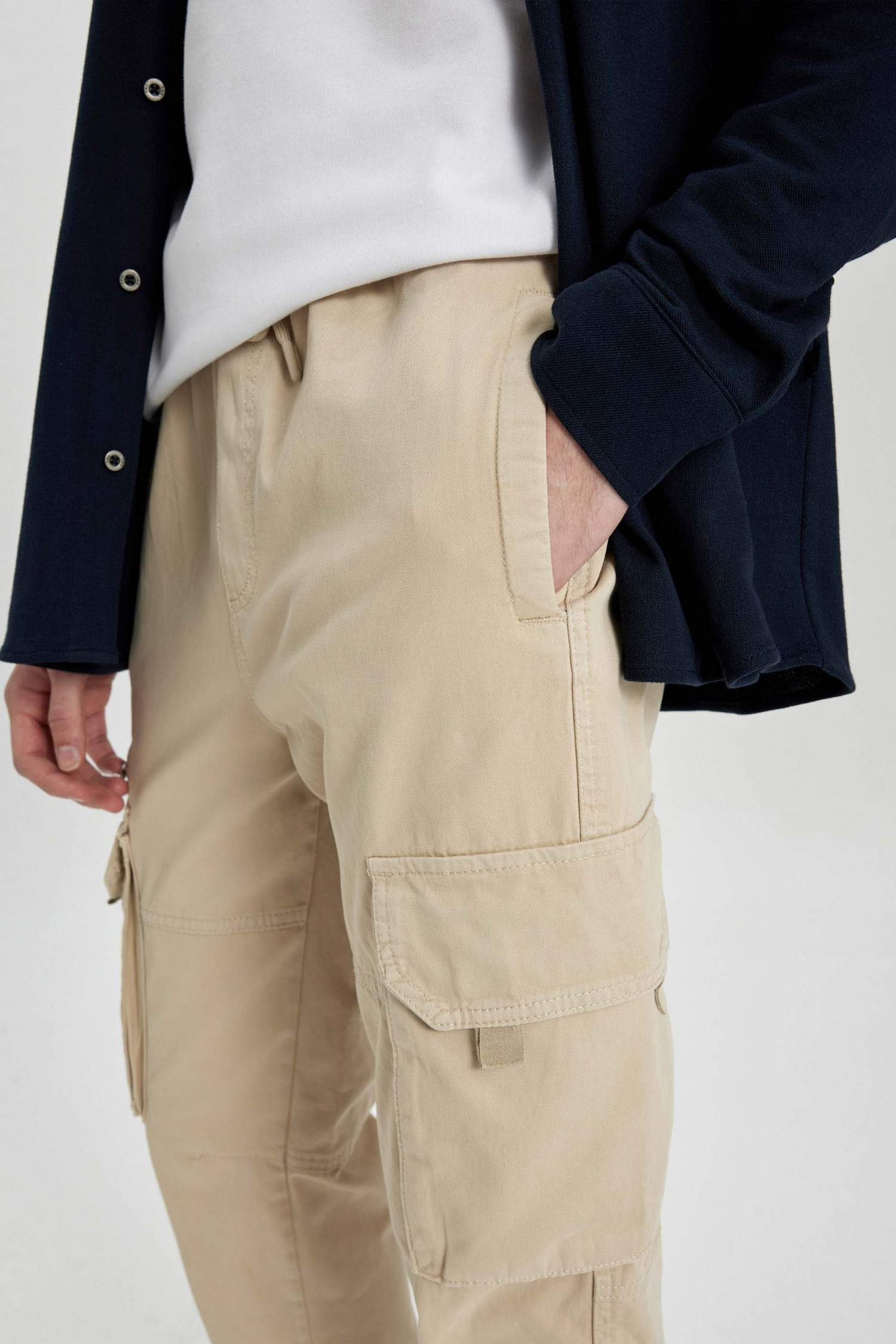 Regular Kargo Cepli Jogger Gabardin Taktik Pantolon