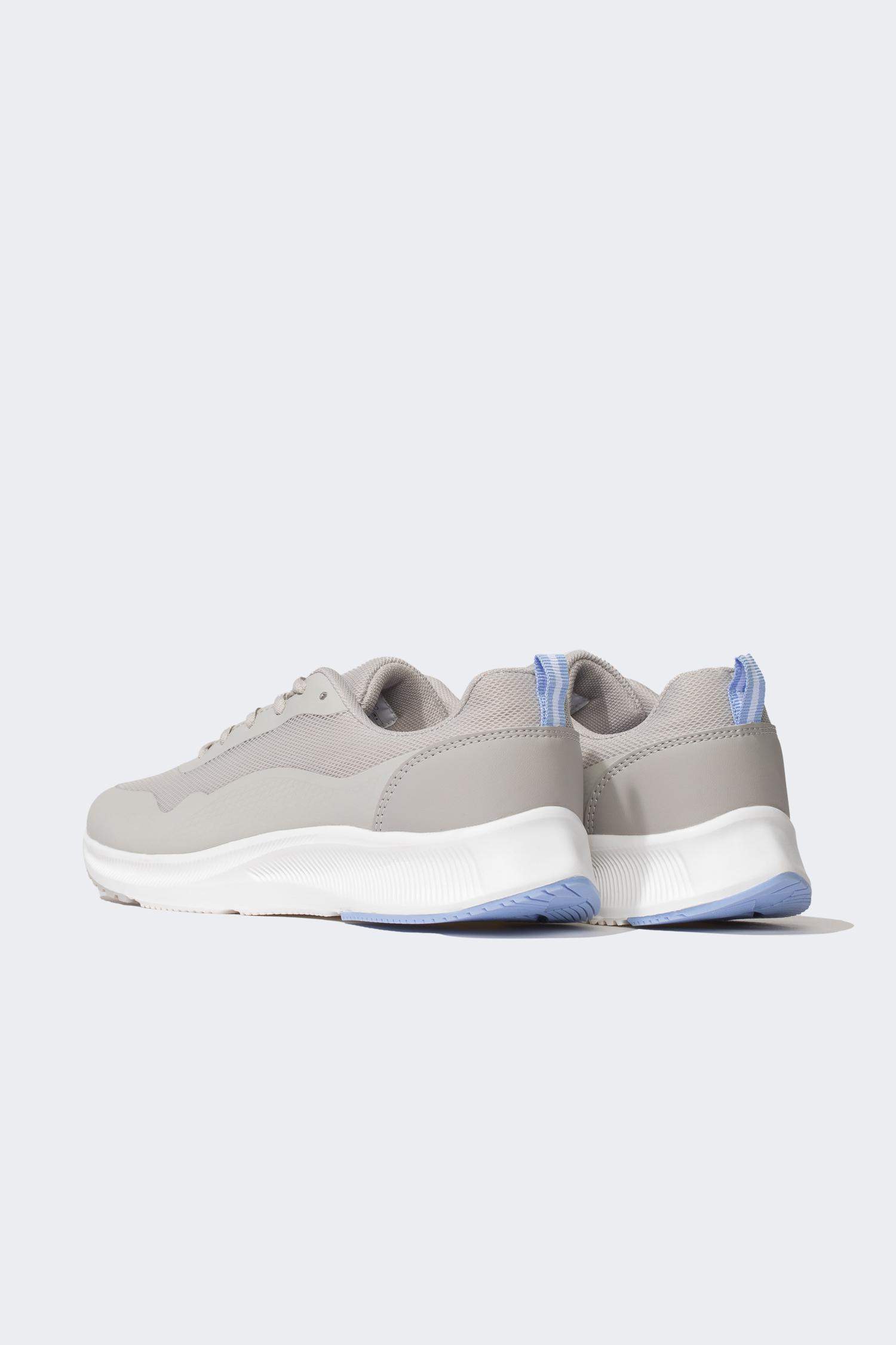 Woman Faux Leather Serrated Sole Sport shoes