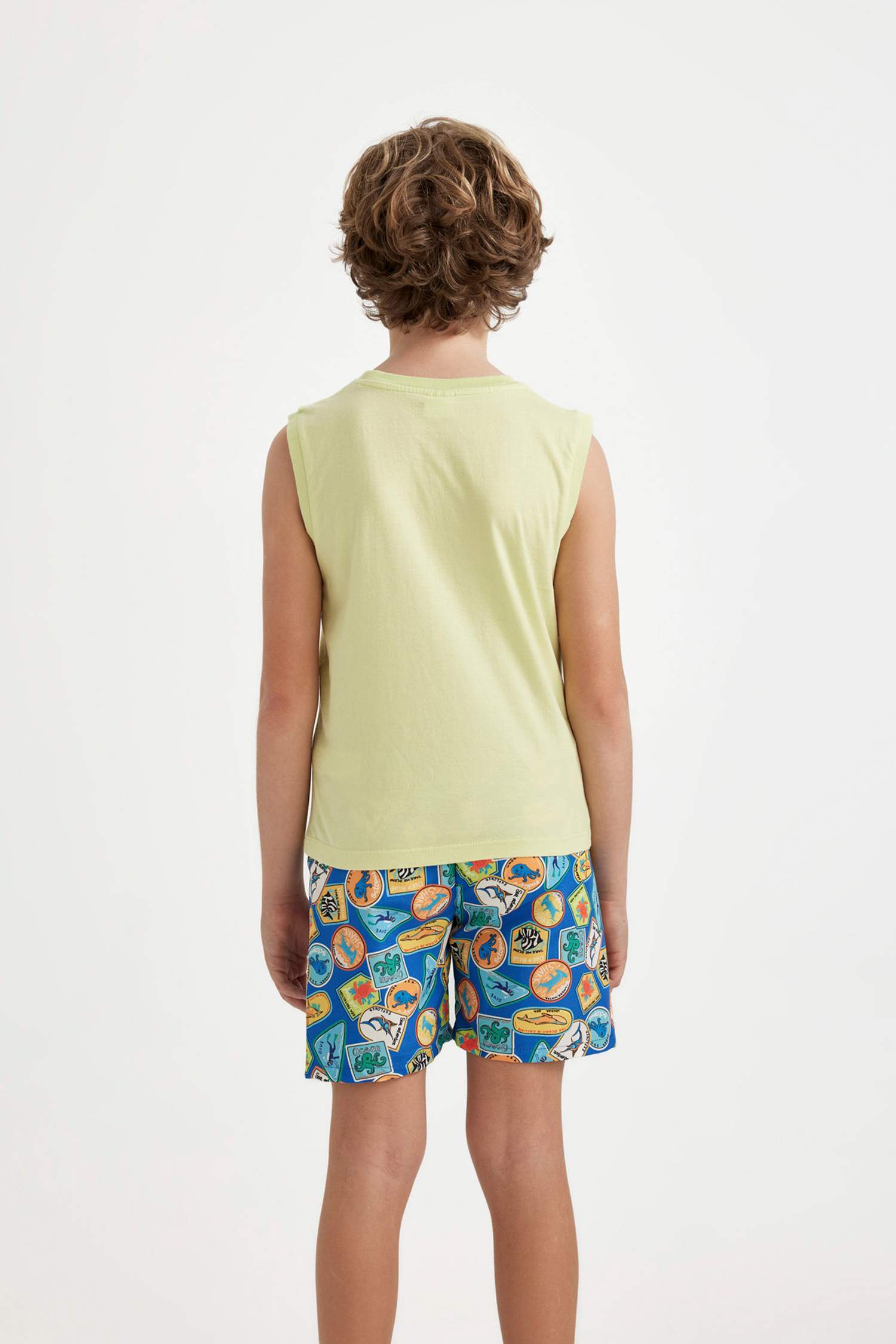 Boy Crew Neck Printed Sleeveless T-Shirt