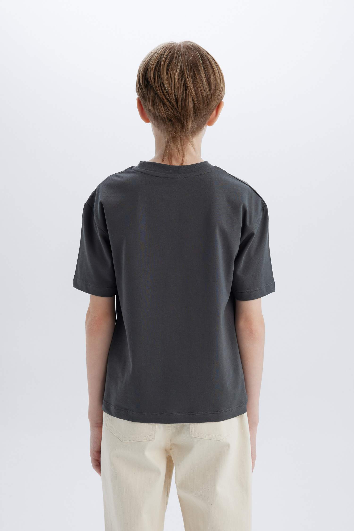 Boy Oversize Fit Crew Neck Printed T-Shirt