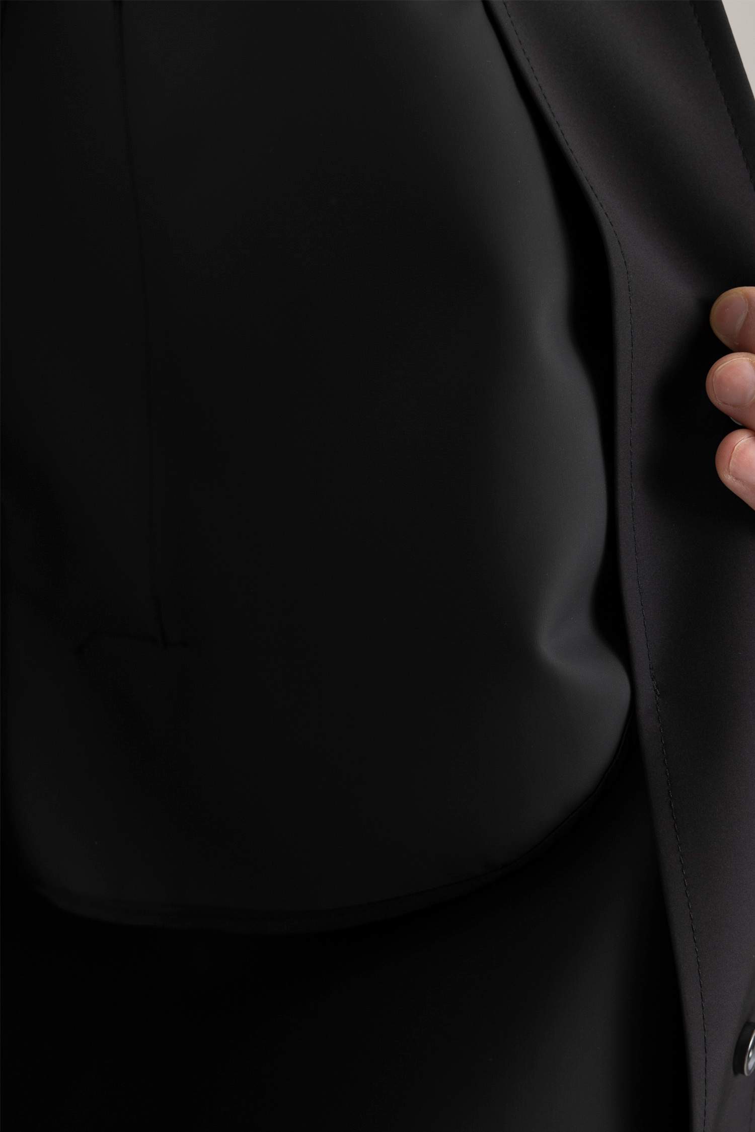 Kapüşonlu Suni Deri Parka Çıtçıt Kapamalı Cepli