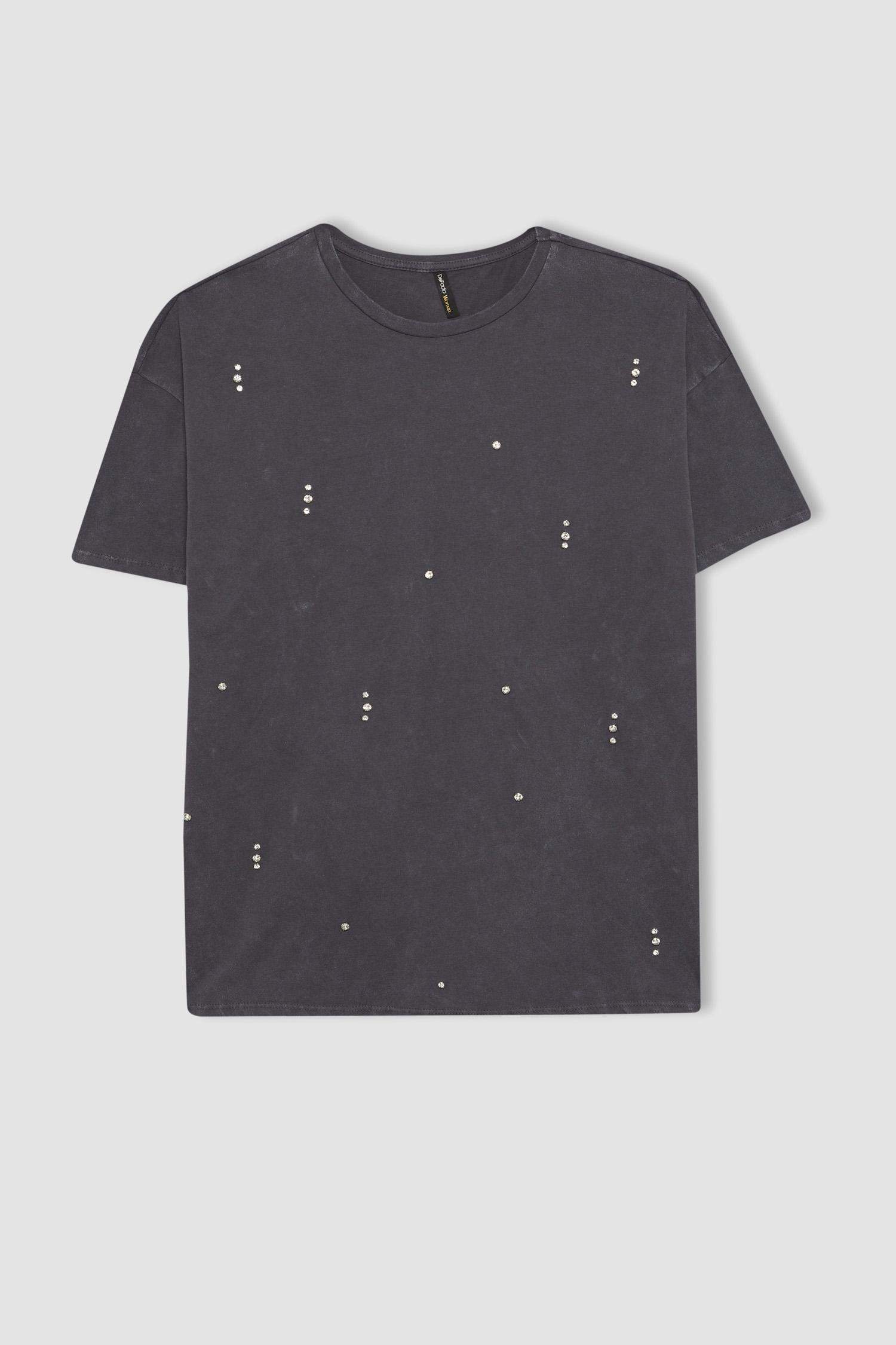 Футболка оверсайз с круглым вырезом