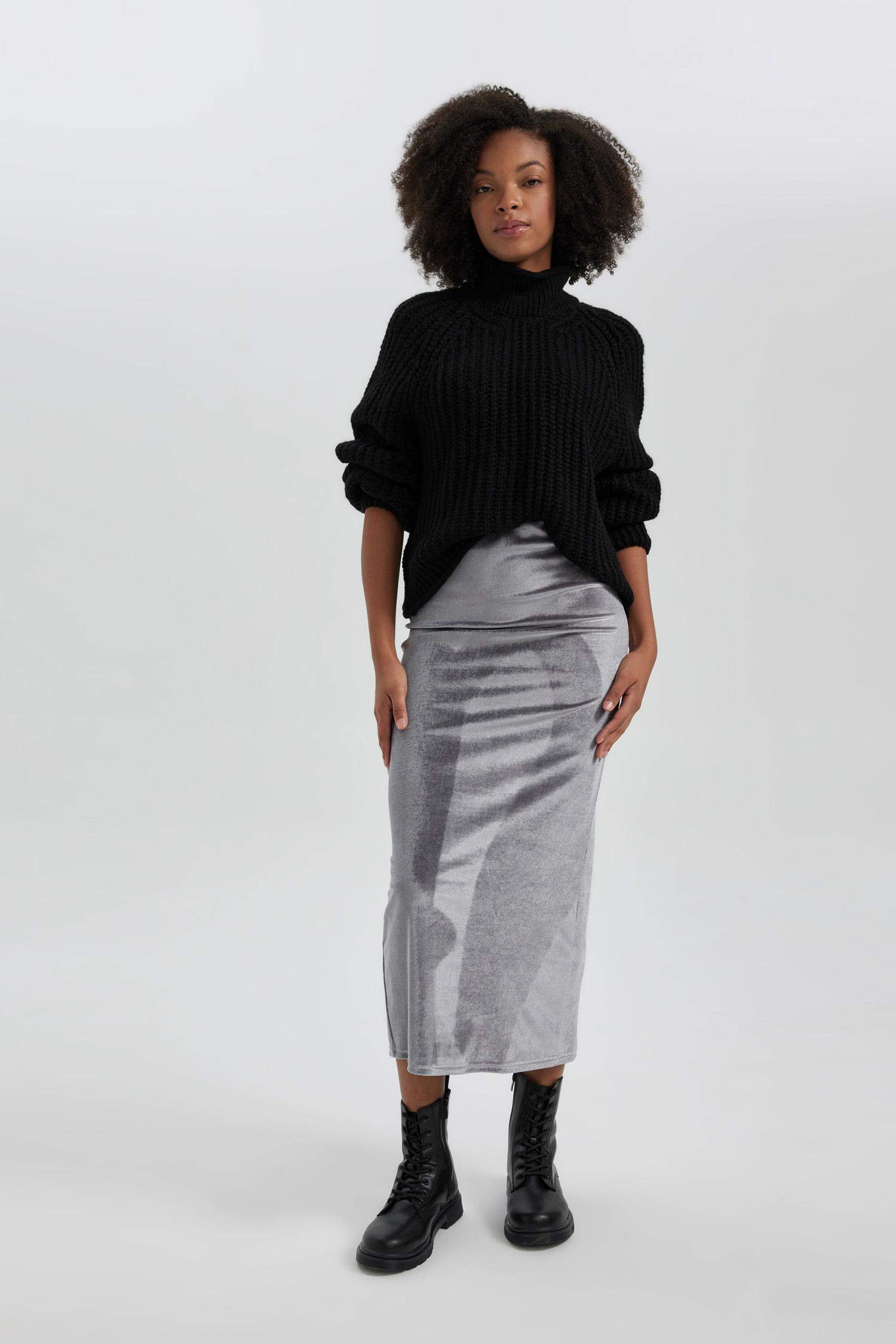 Pencil Skirt Maxi Knitted Skirt