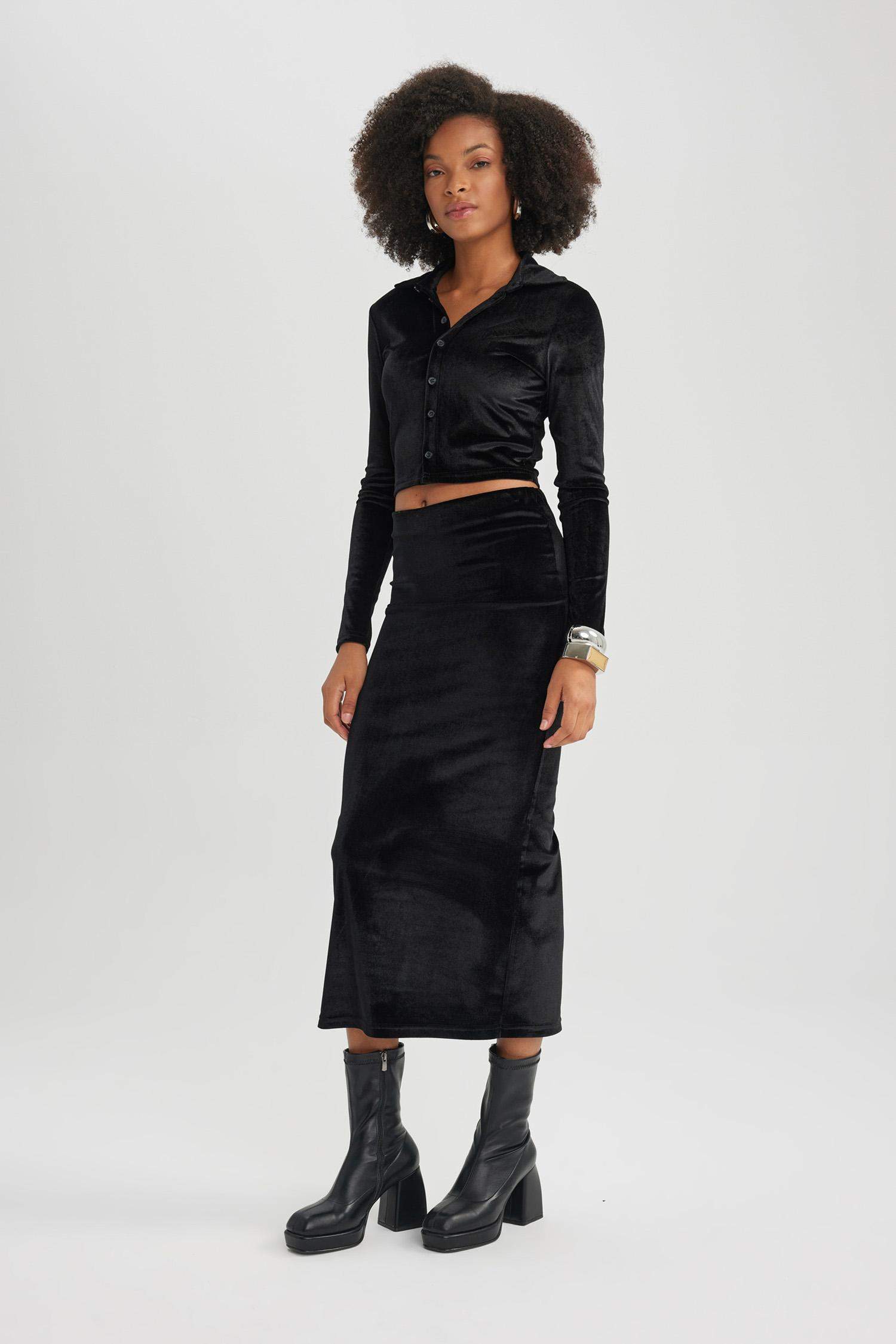 Pencil Skirt Maxi Knitted Skirt