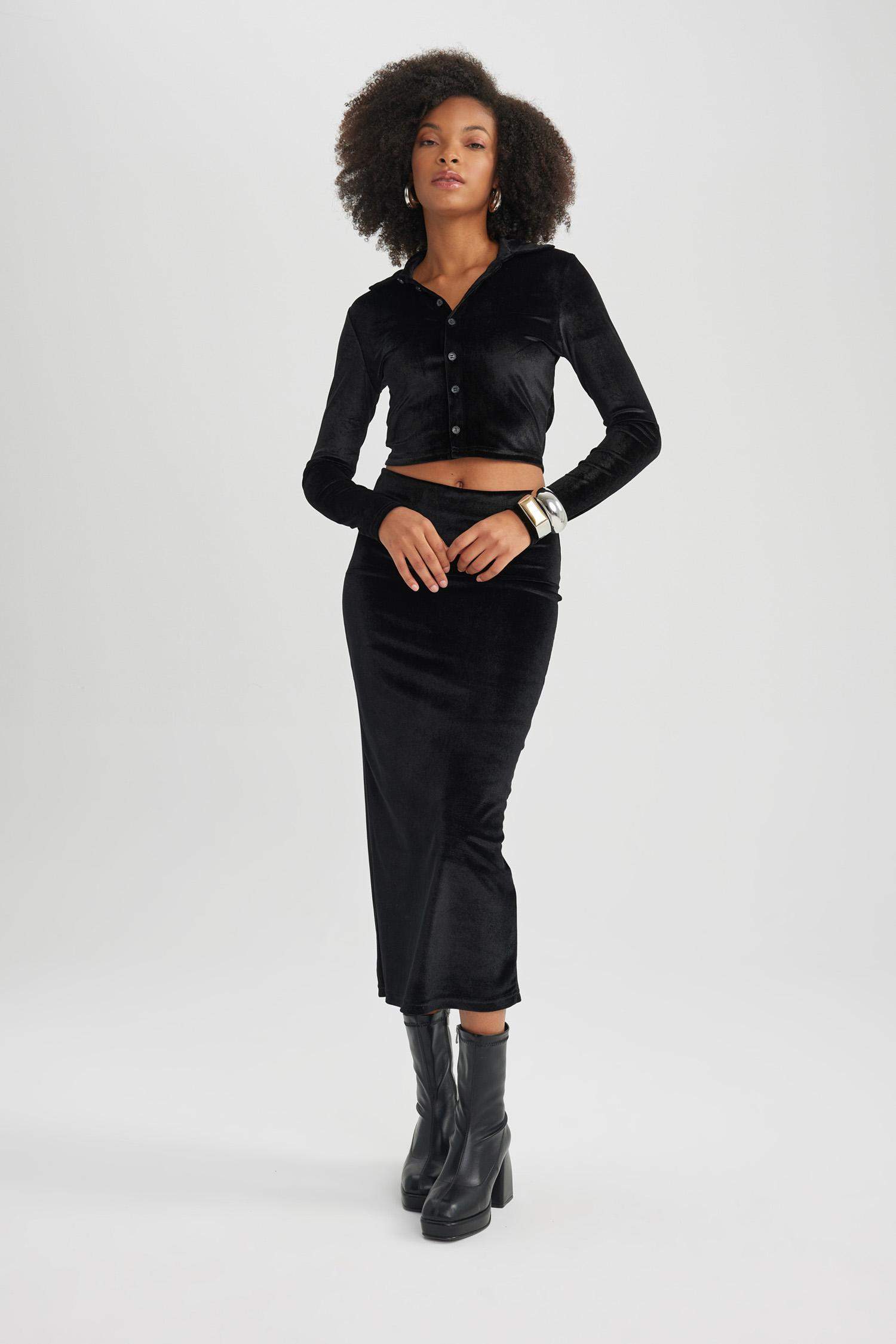 Pencil Skirt Maxi Knitted Skirt