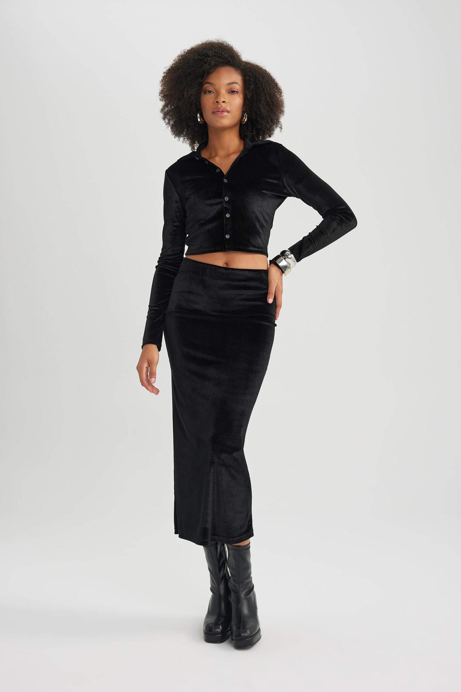 Pencil Skirt Maxi Knitted Skirt