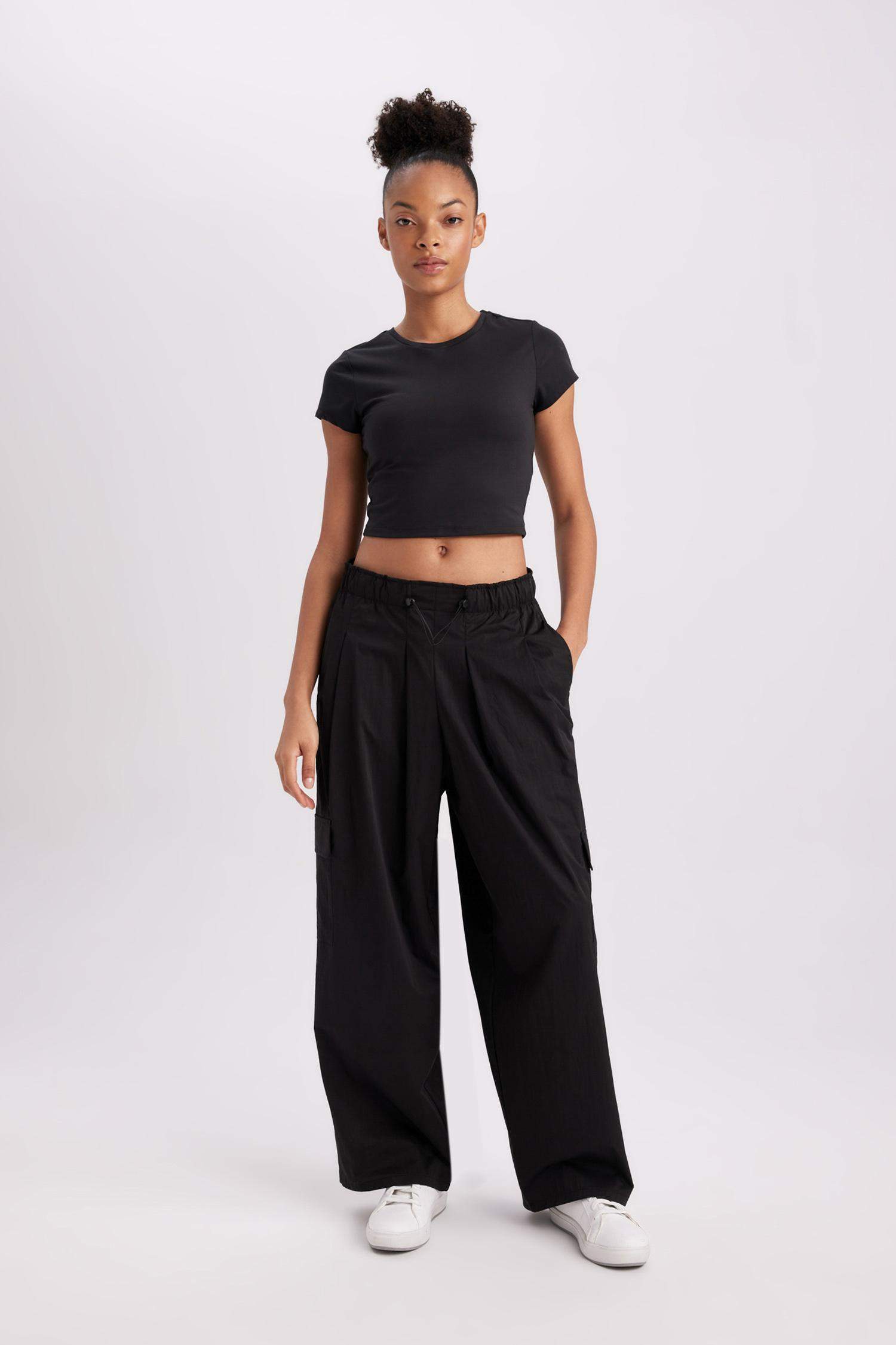 DeFactoFit Oversize Fit Parachute Trousers