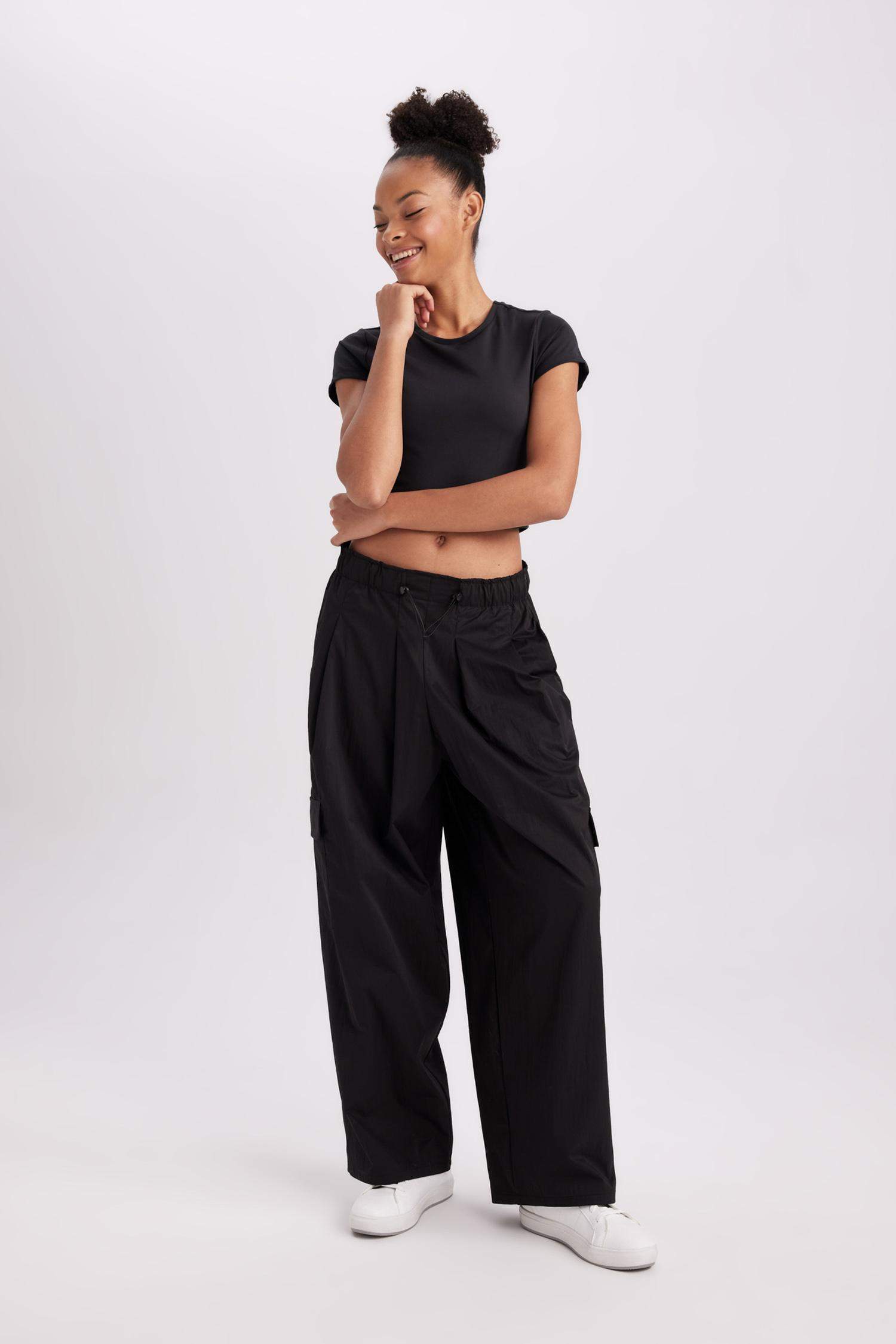 DeFactoFit Oversize Fit Parachute Trousers