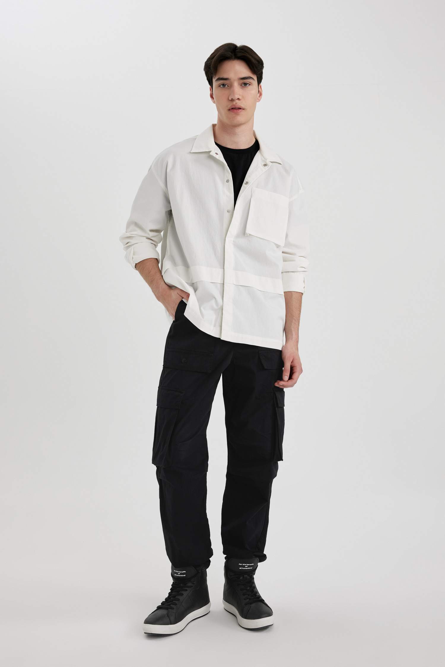 Baggy Fit Regular Hem With Cargo Pocket Trousers