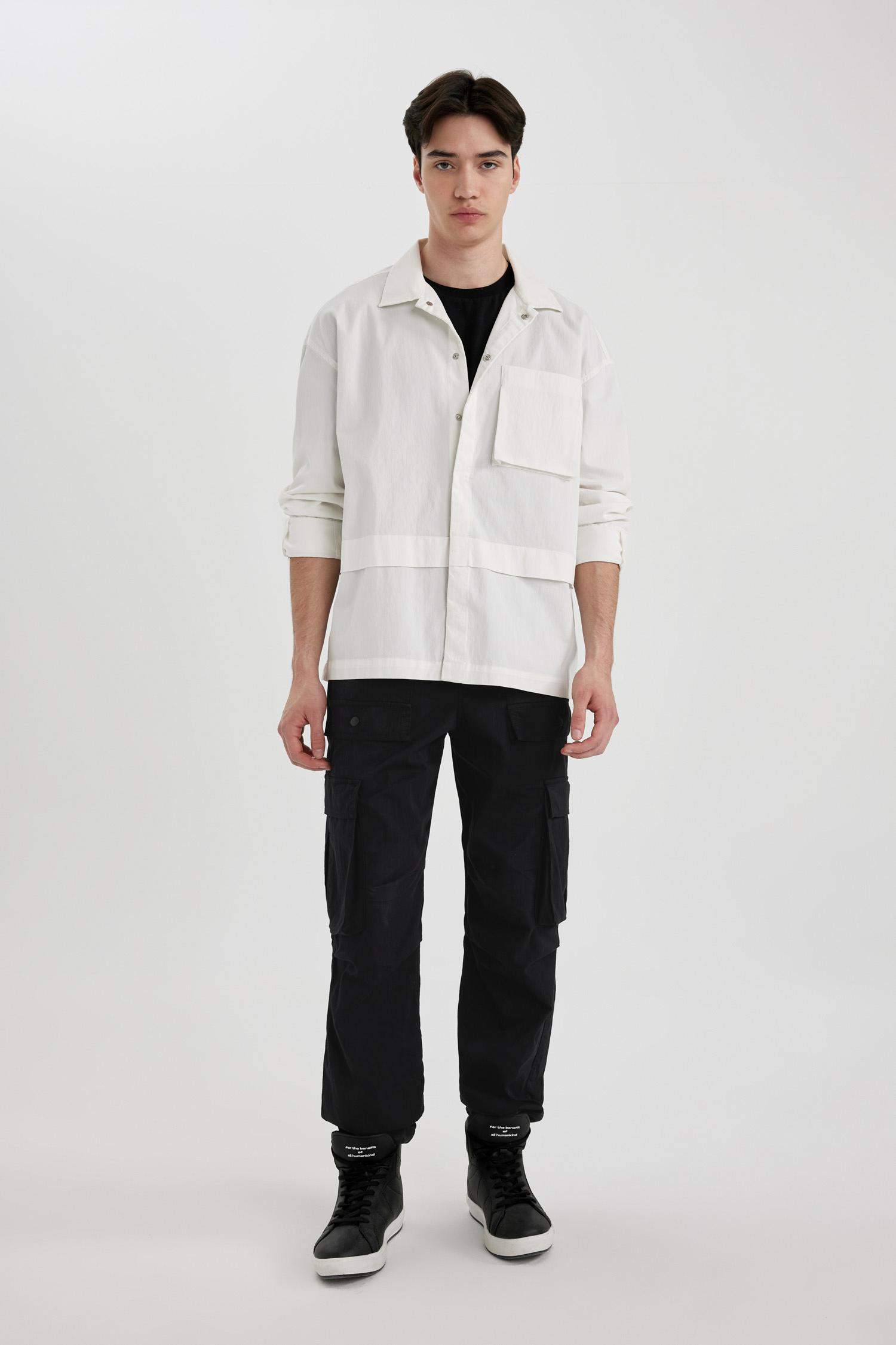 Baggy Fit Regular Hem With Cargo Pocket Trousers