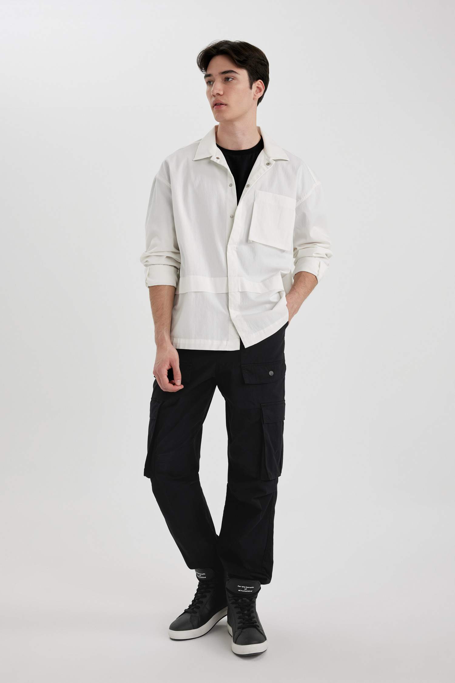 Baggy Fit Regular Hem With Cargo Pocket Trousers