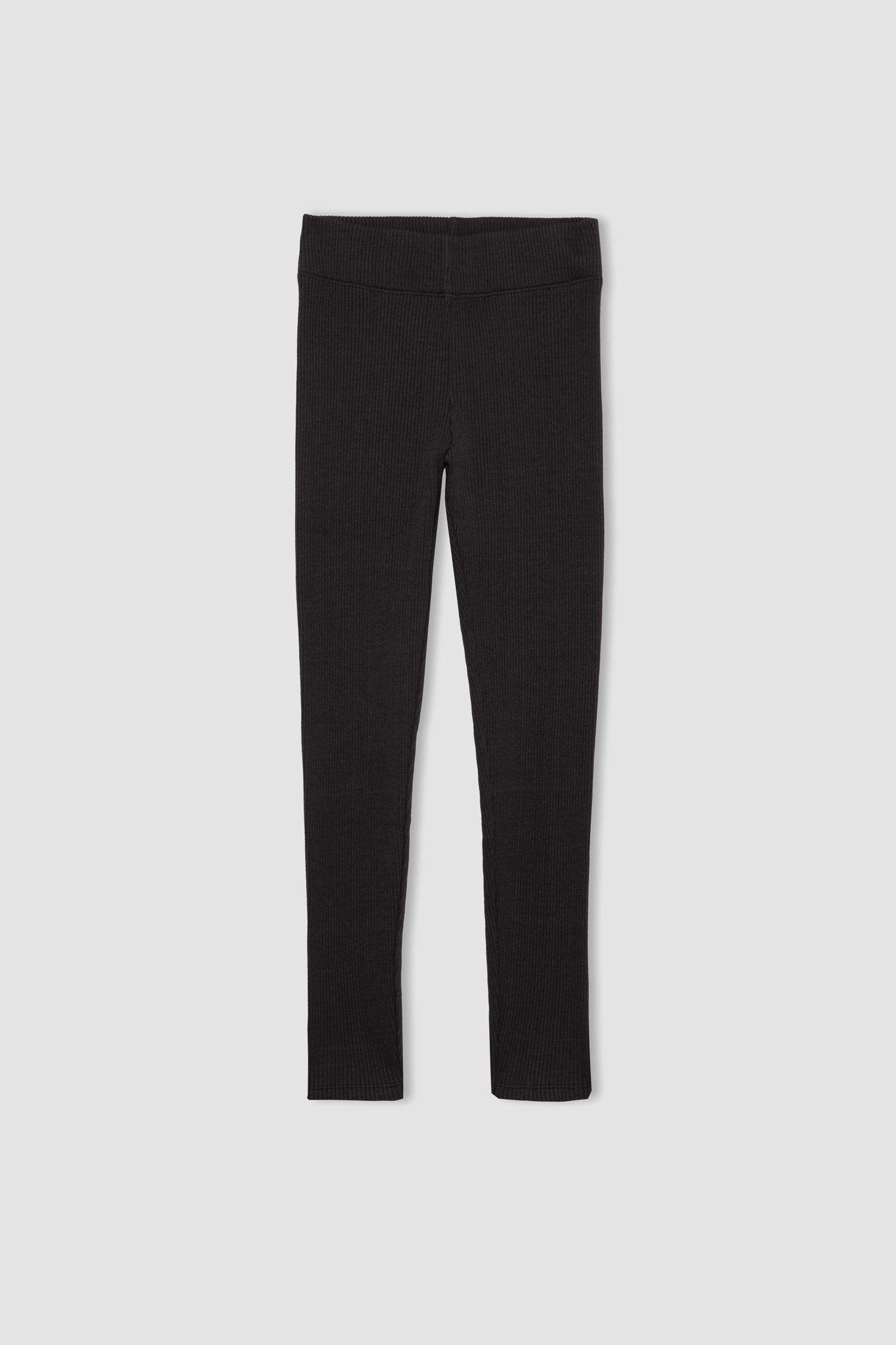 سروال ضيق بناتي مضلع طويل