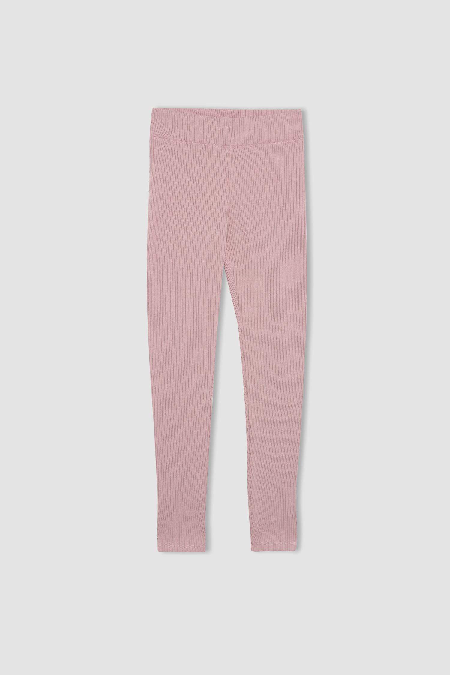 Kız Çocuk Uzun Boy Fitilli Kaşkorse Basic Düz Tayt