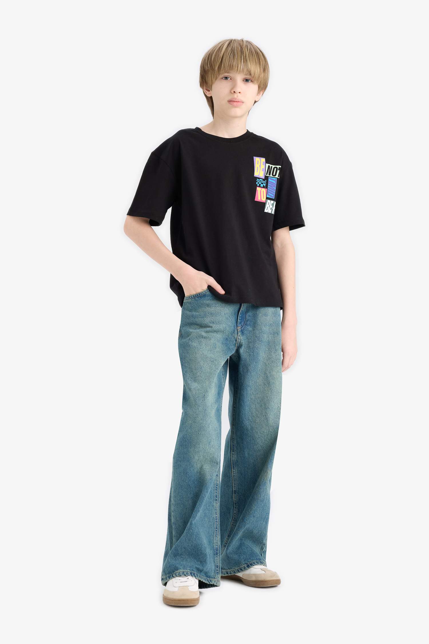 تي شيرت اوفر سايز بياخة مستديرة