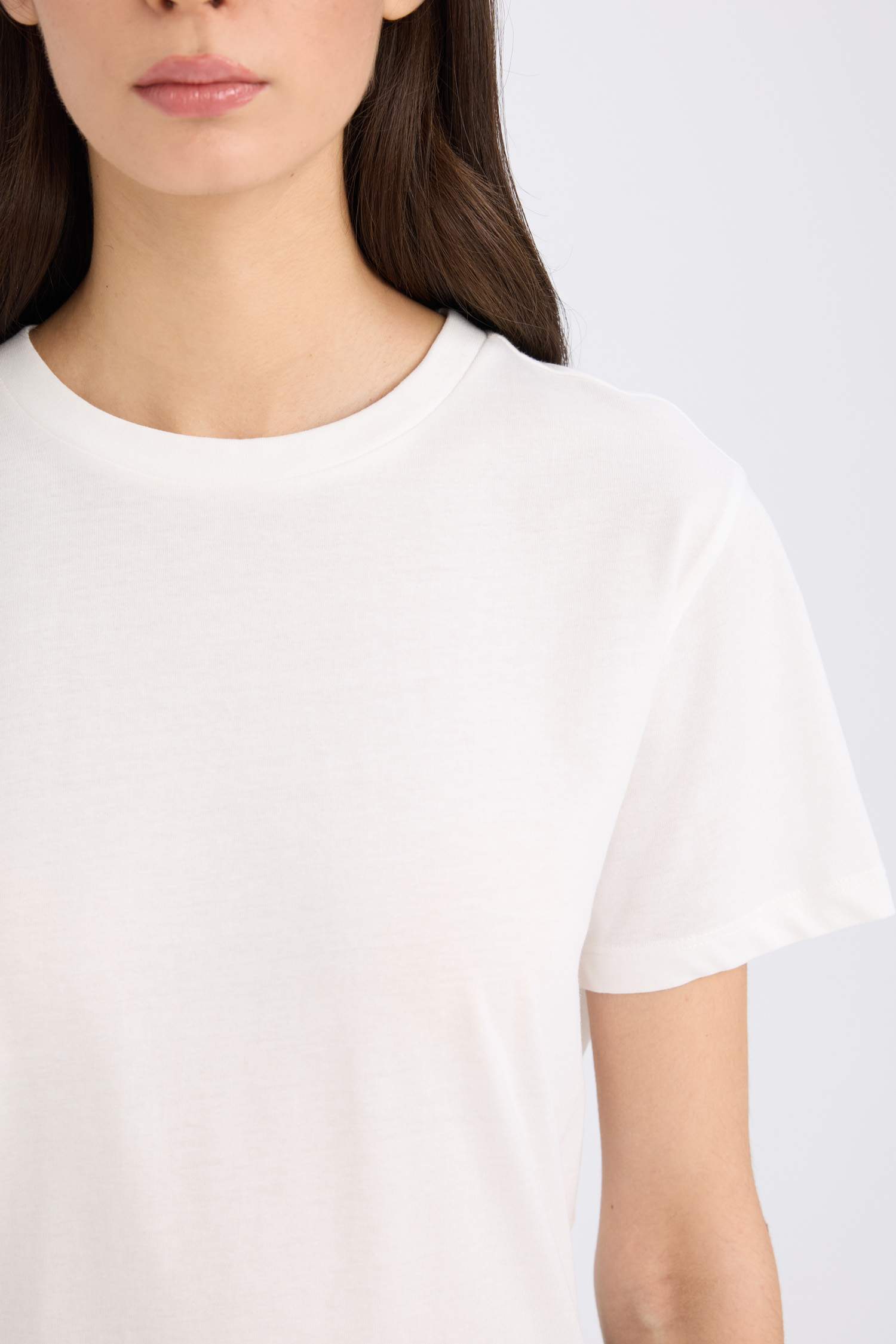 تيشيرت سادة نص ردن قصة عادية بياخة مستديرة