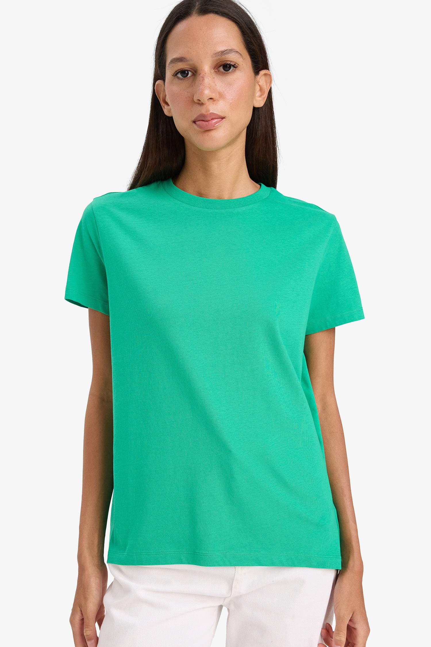 Футболка с круглым вырезом Long Fit Basic с коротким рукавом