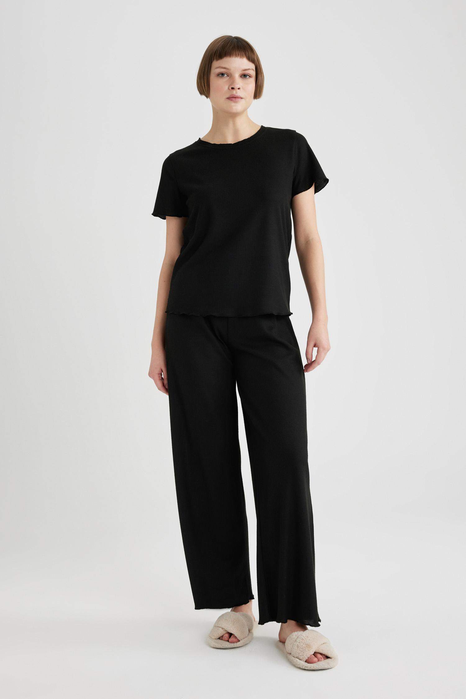 Regular Fit Waffle Casual Pijama Altı-Fall in Love