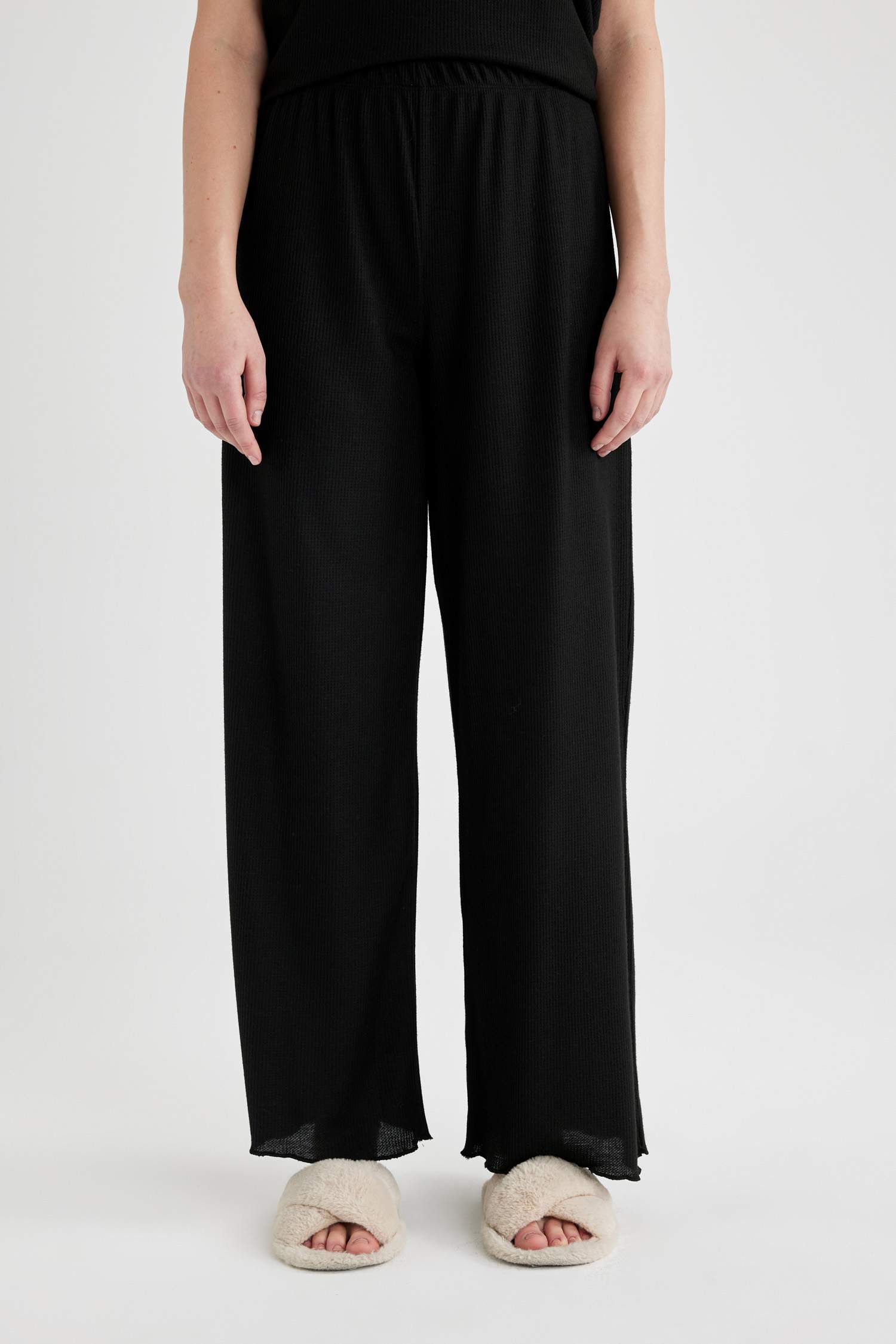 Regular Fit Waffle Casual Pijama Altı-Fall in Love