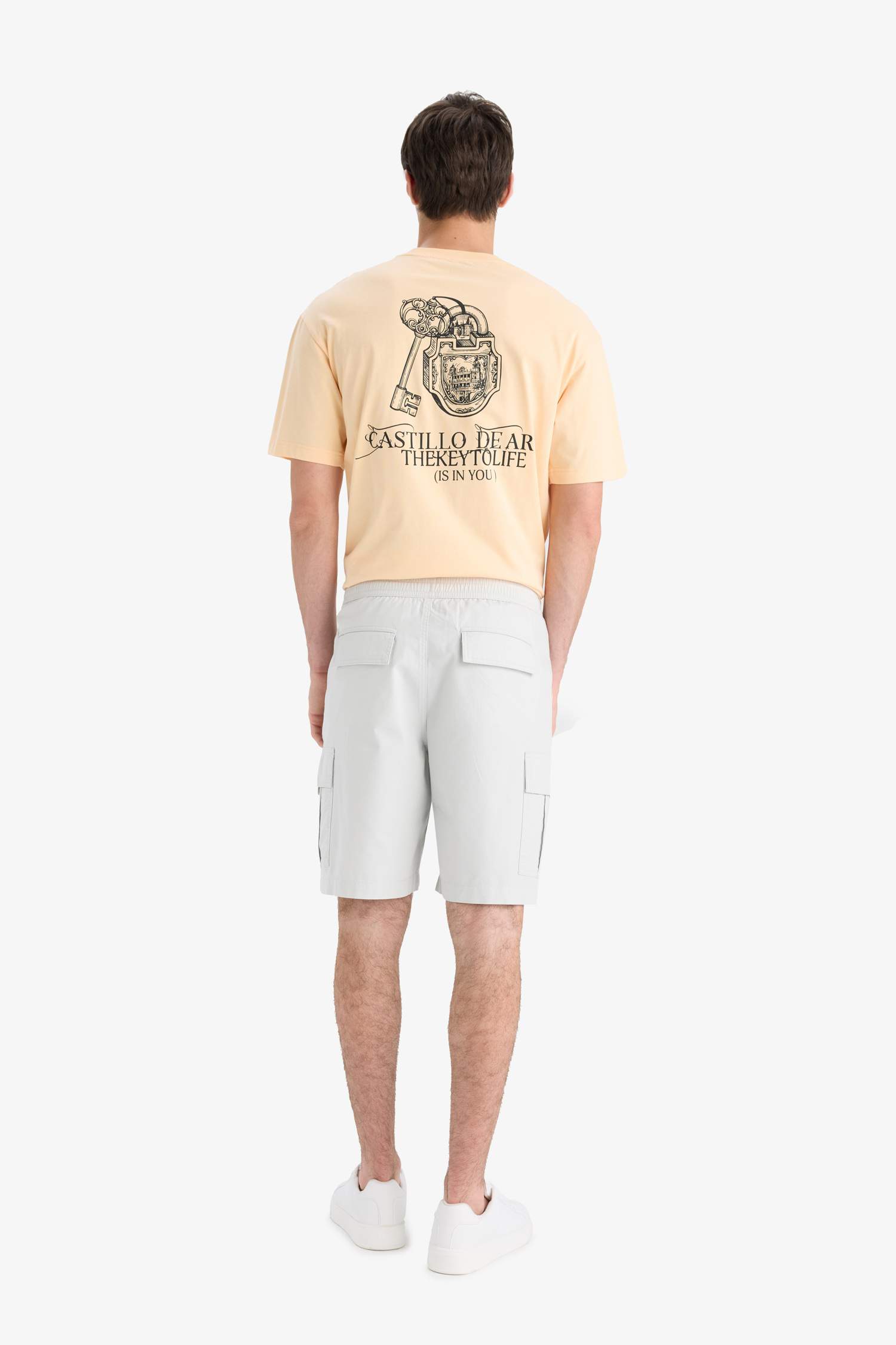 Хлопковые шорты-бермуды relaxed fit