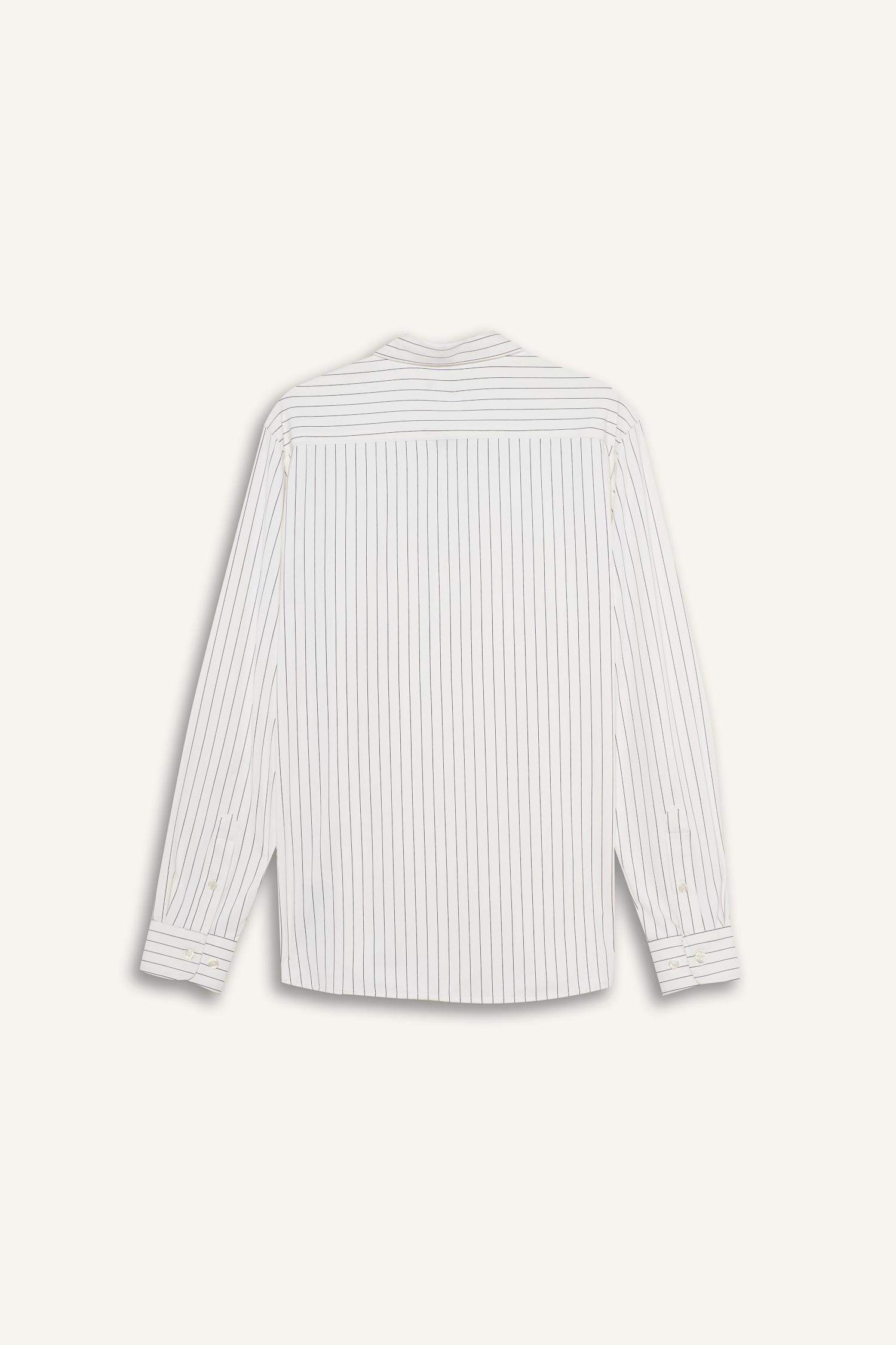 قميص بولو مخطط سليم فيت ردن طويل