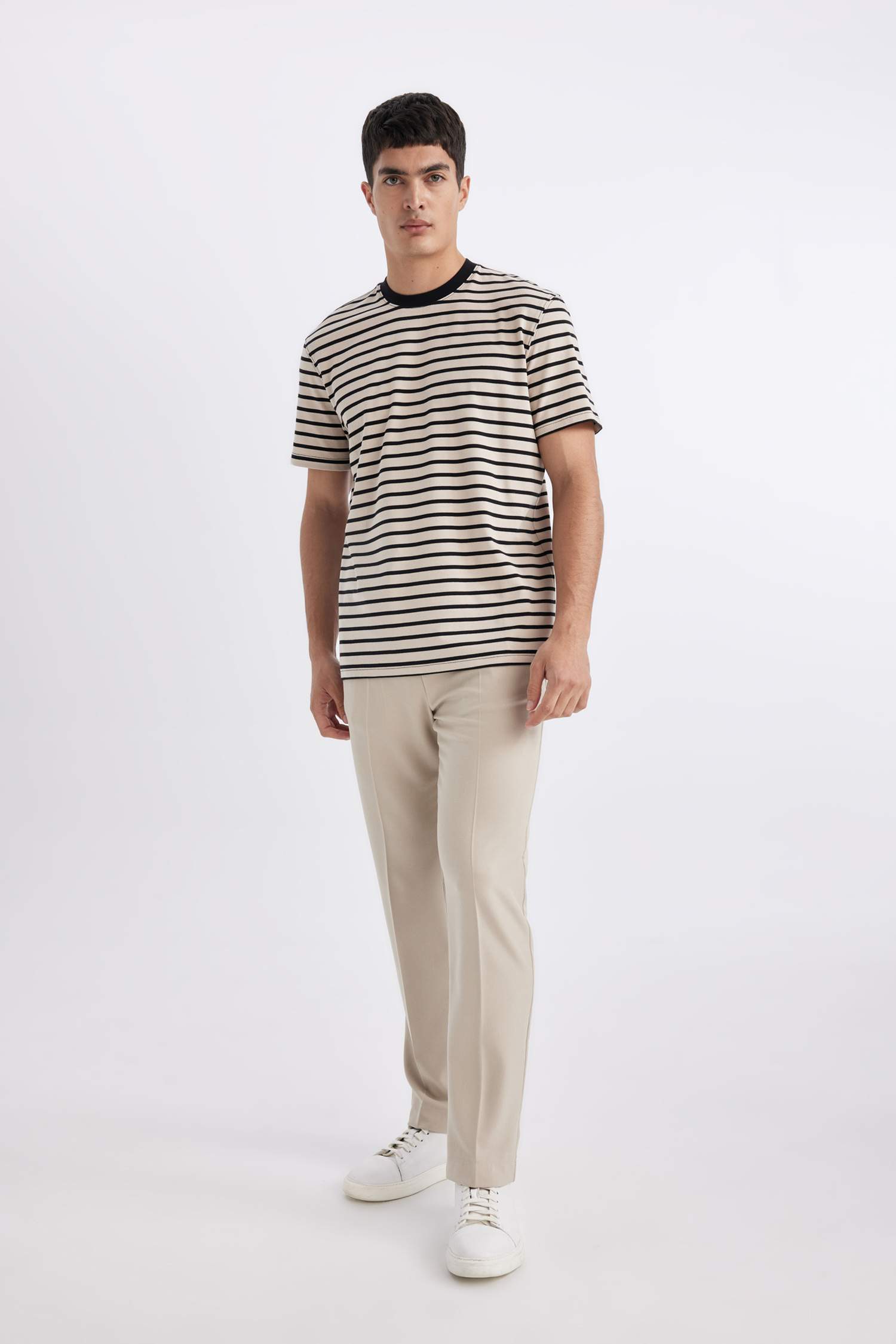 Regular Fit Crew Neck Striped T-Shirt