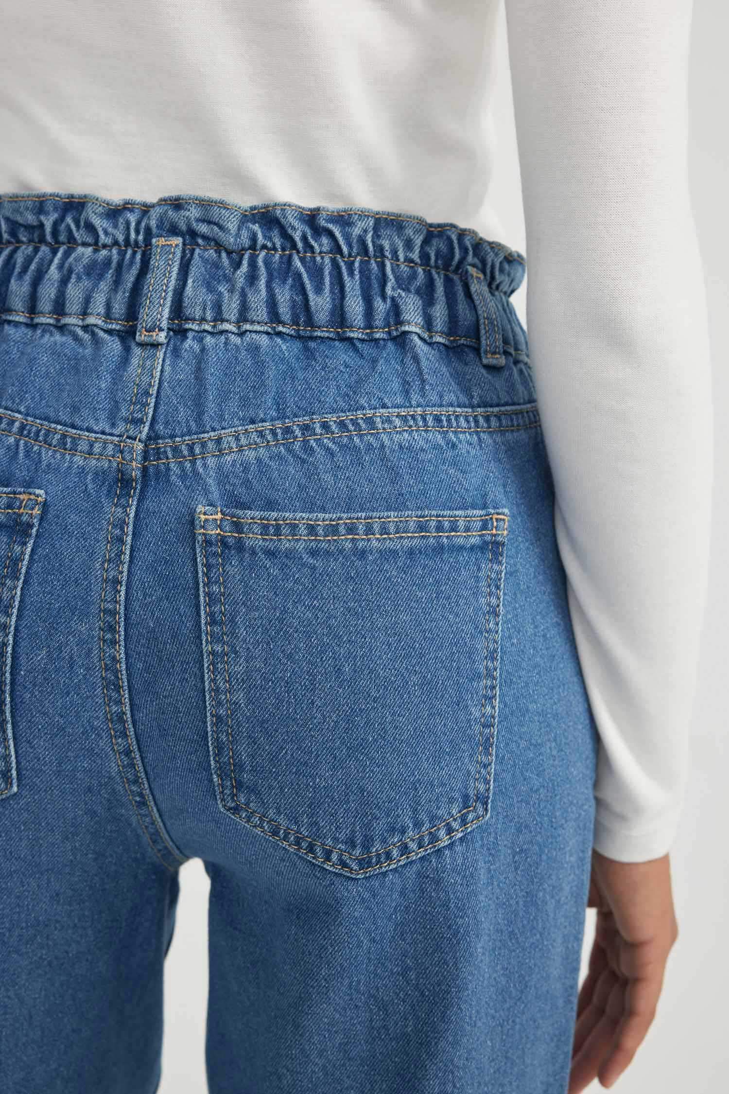 بنطرون جينز بيبرباج بخصر عالي