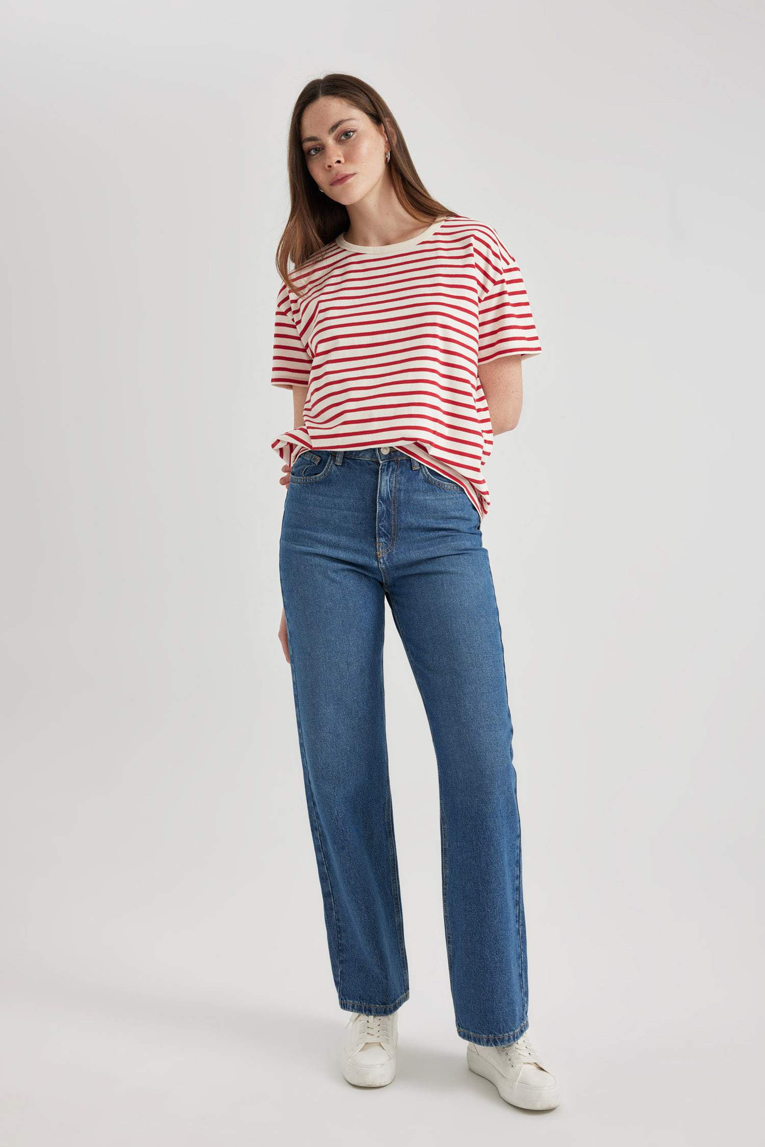 90's Wide Leg High Waist Long Jeans