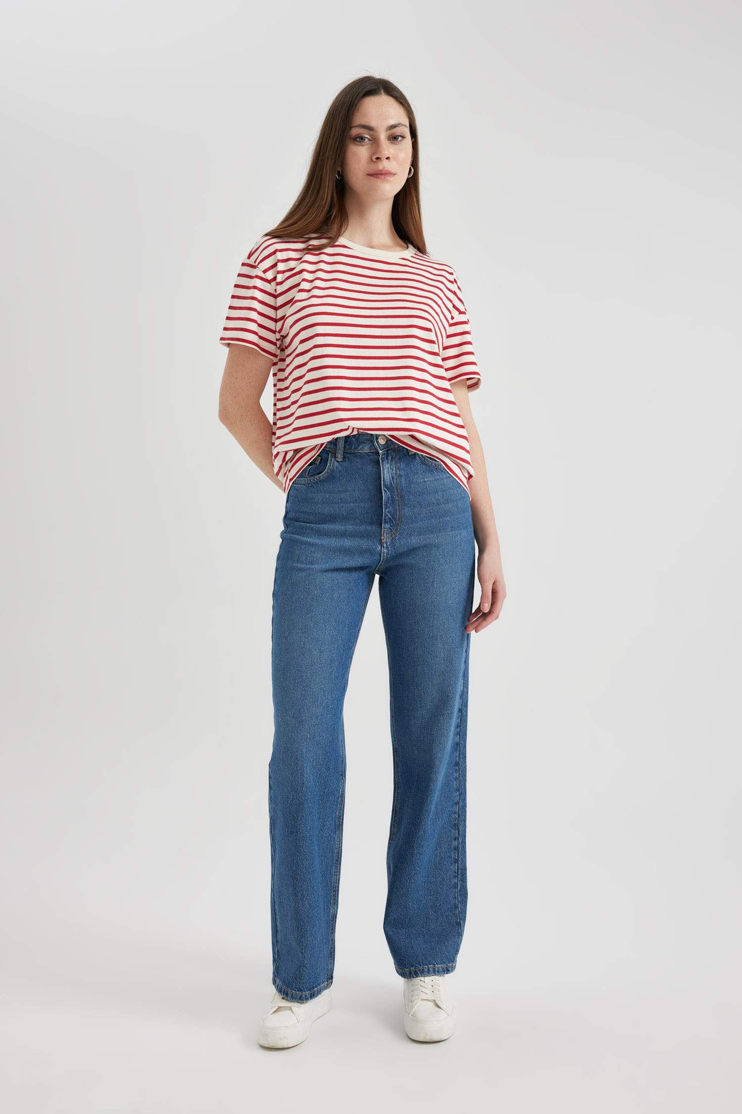 90's Wide Leg High Waist Long Jeans