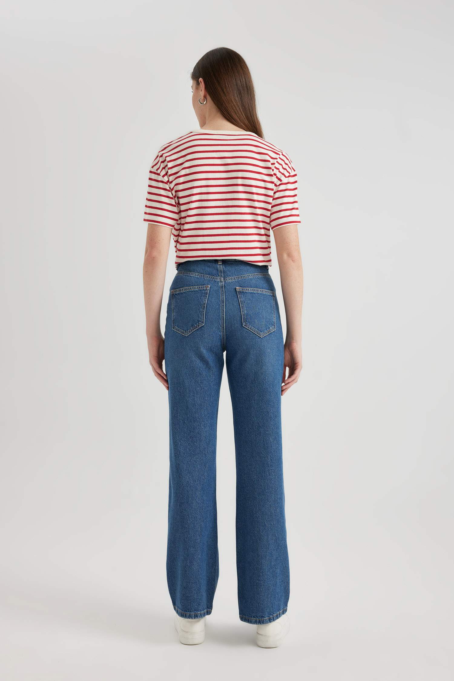90's Wide Leg High Waist Long Jeans
