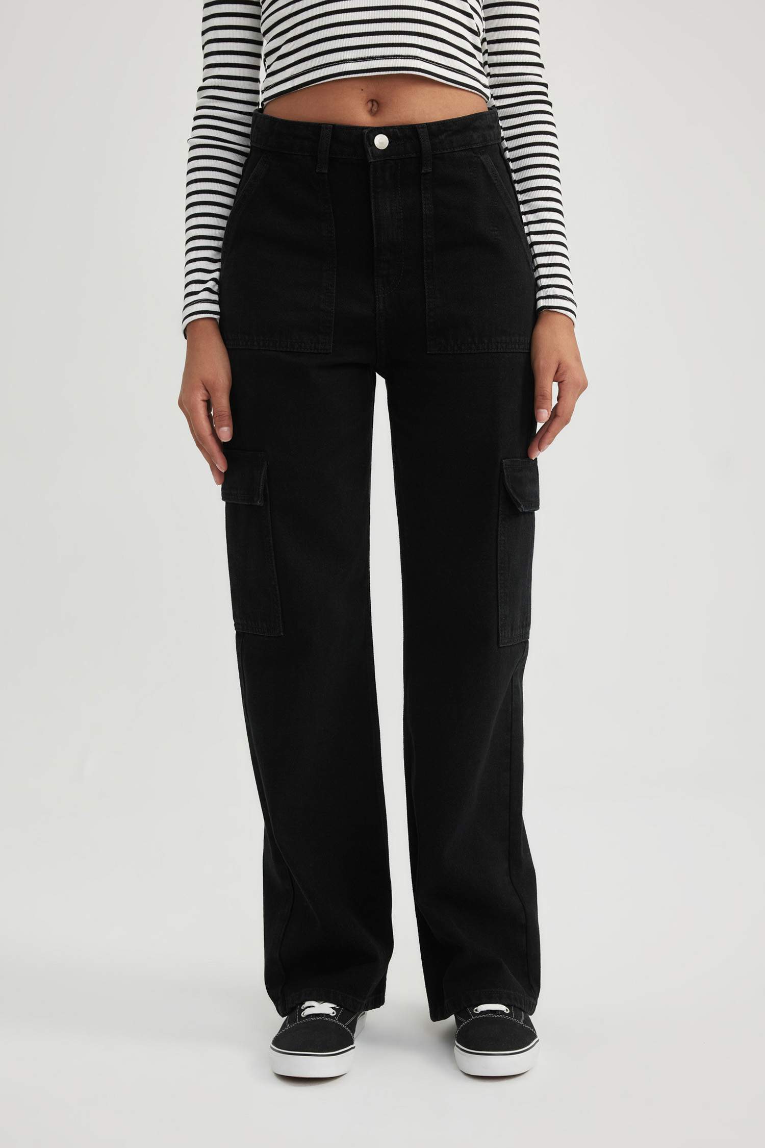 кең аяқ деним Шалбар