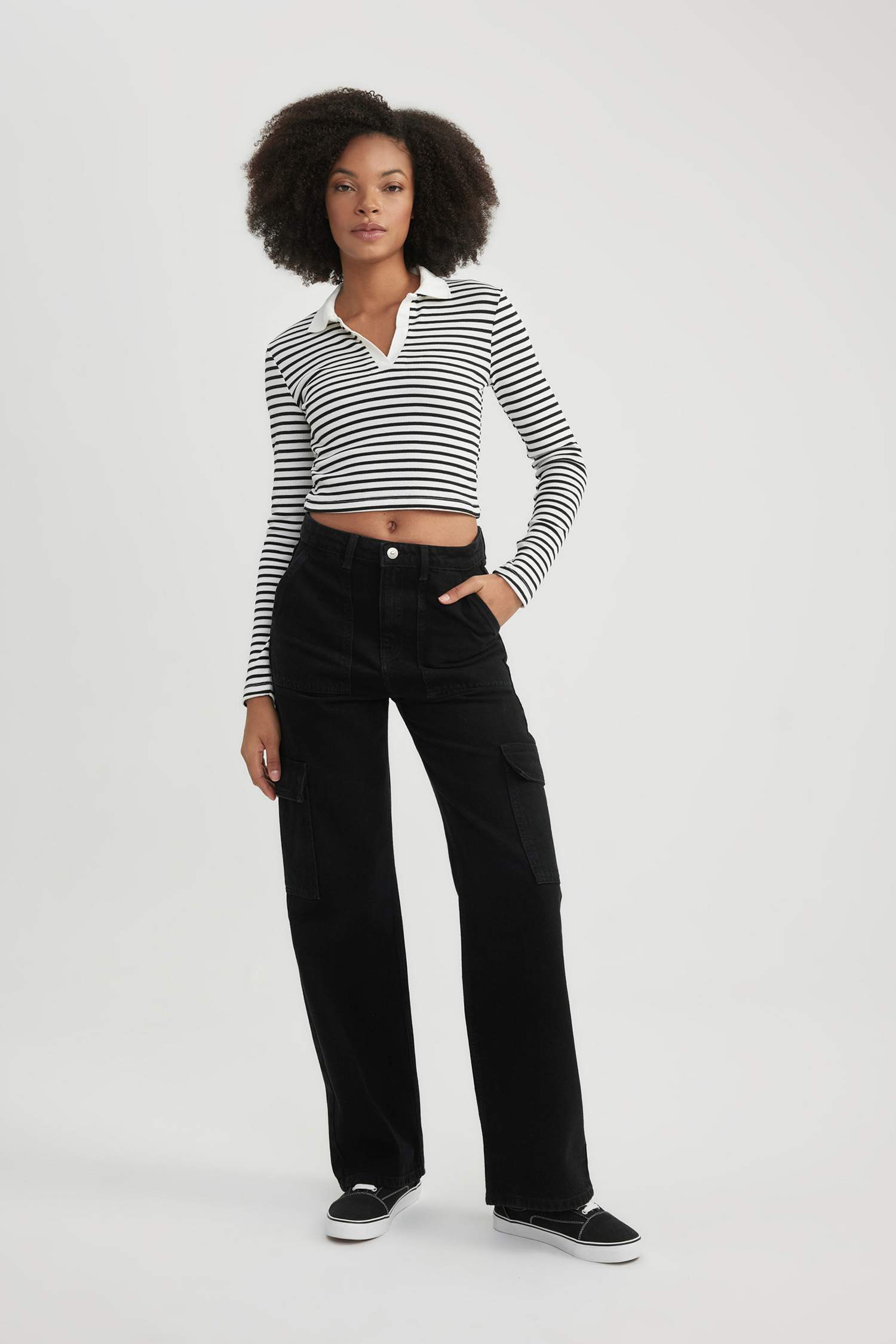 кең аяқ деним Шалбар