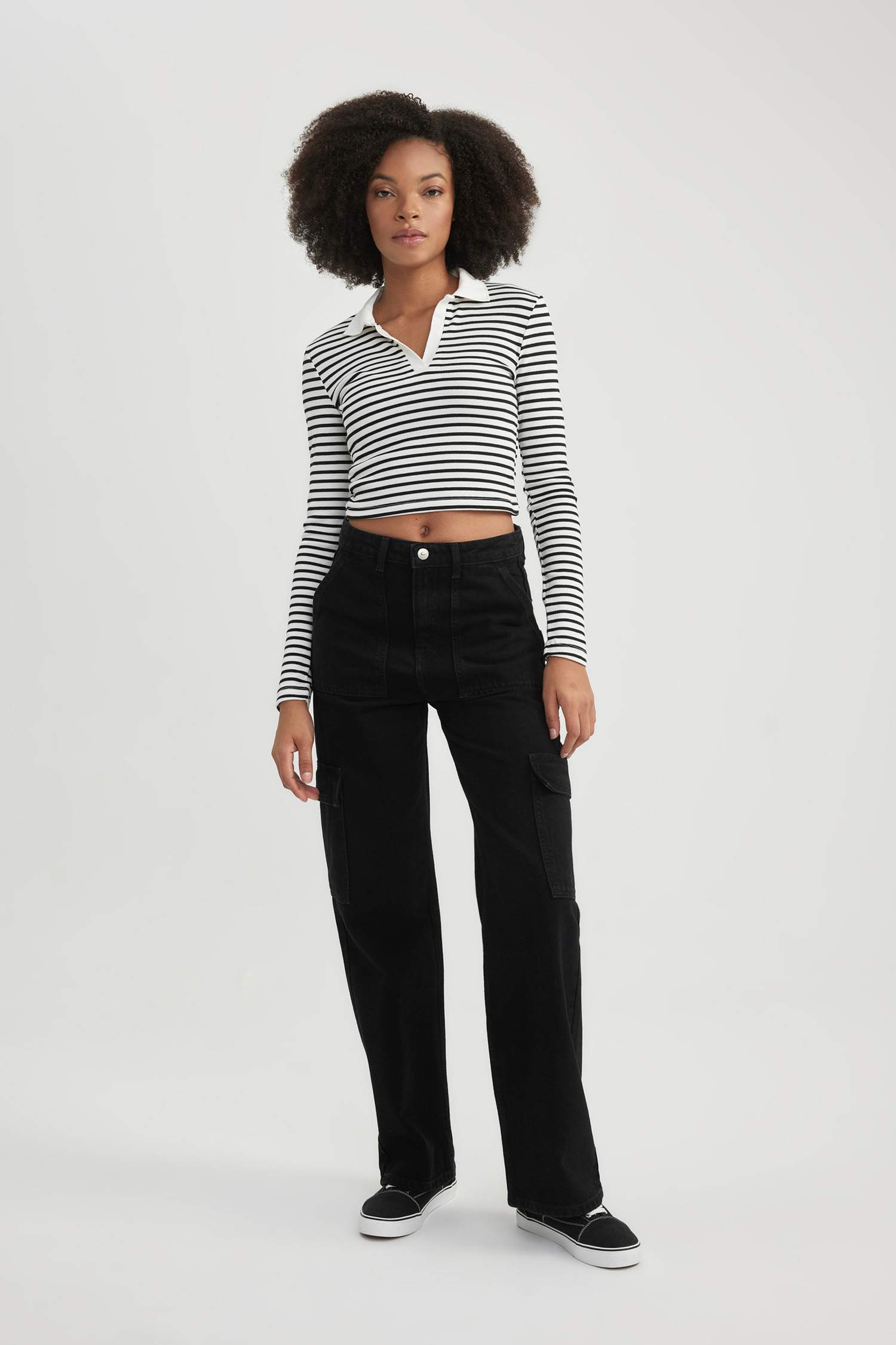 кең аяқ деним Шалбар