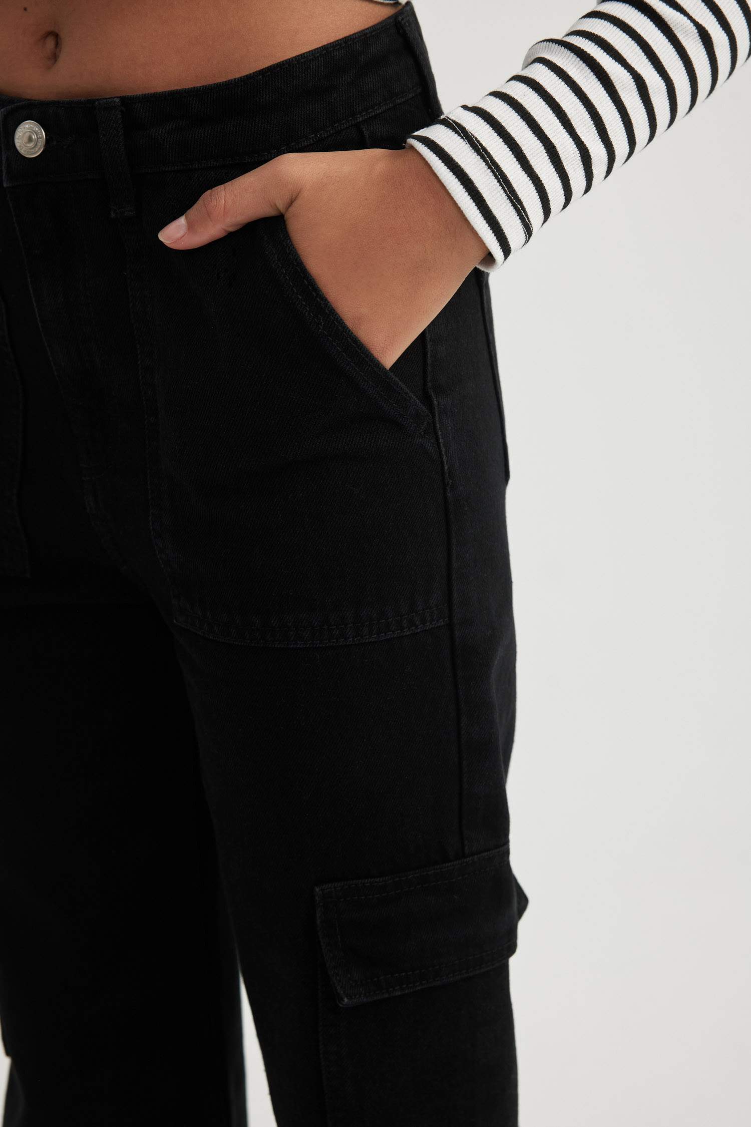 кең аяқ деним Шалбар