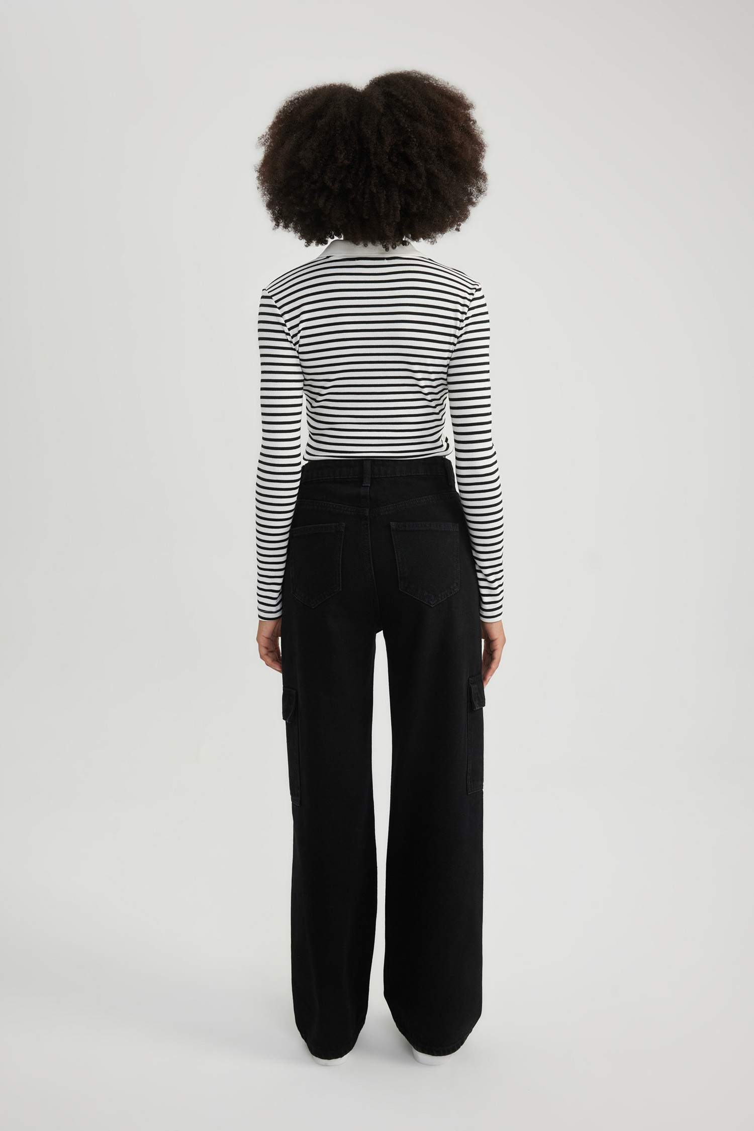 кең аяқ деним Шалбар