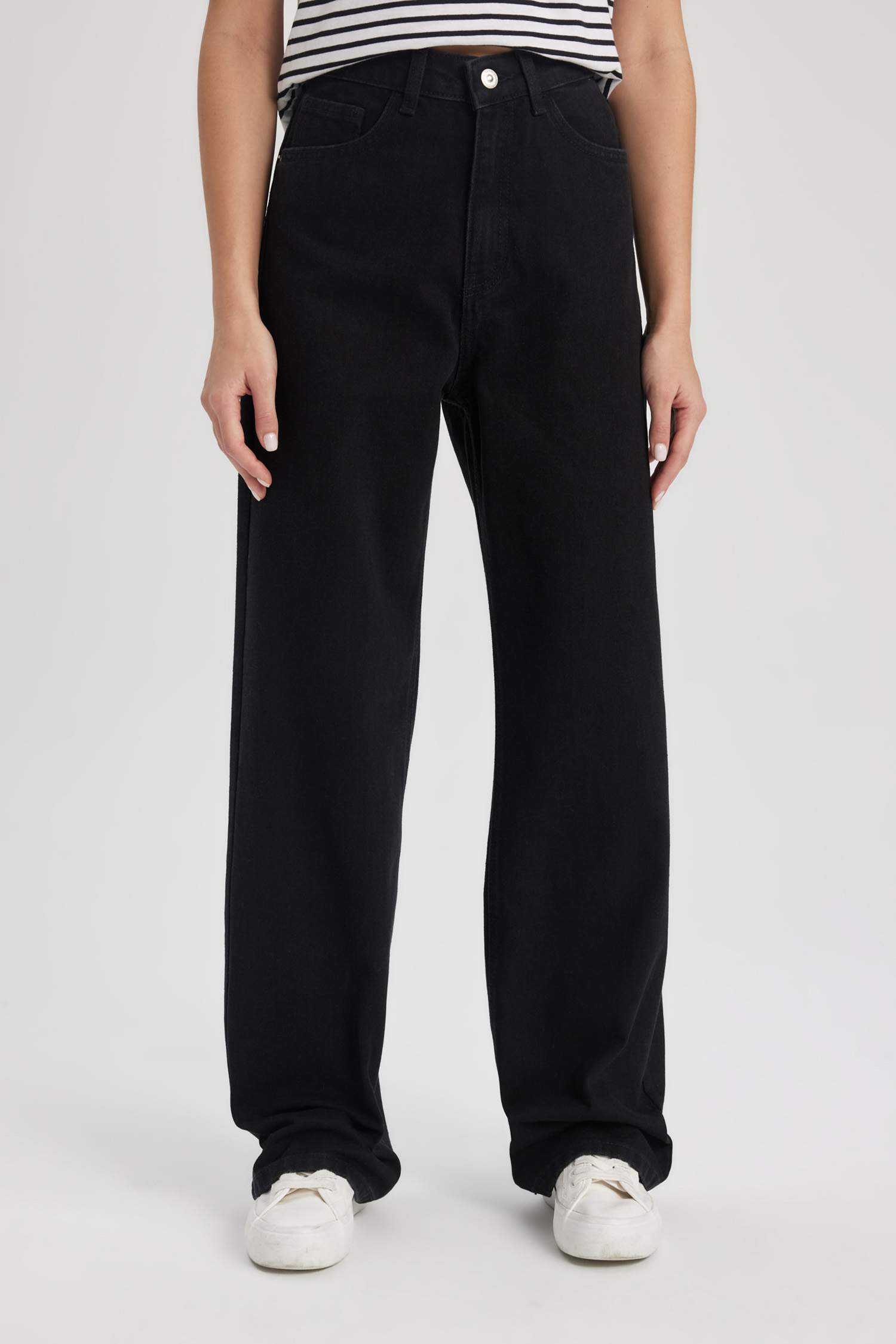 90's Wide Leg Yüksek Bel Uzun Jean Pantolon