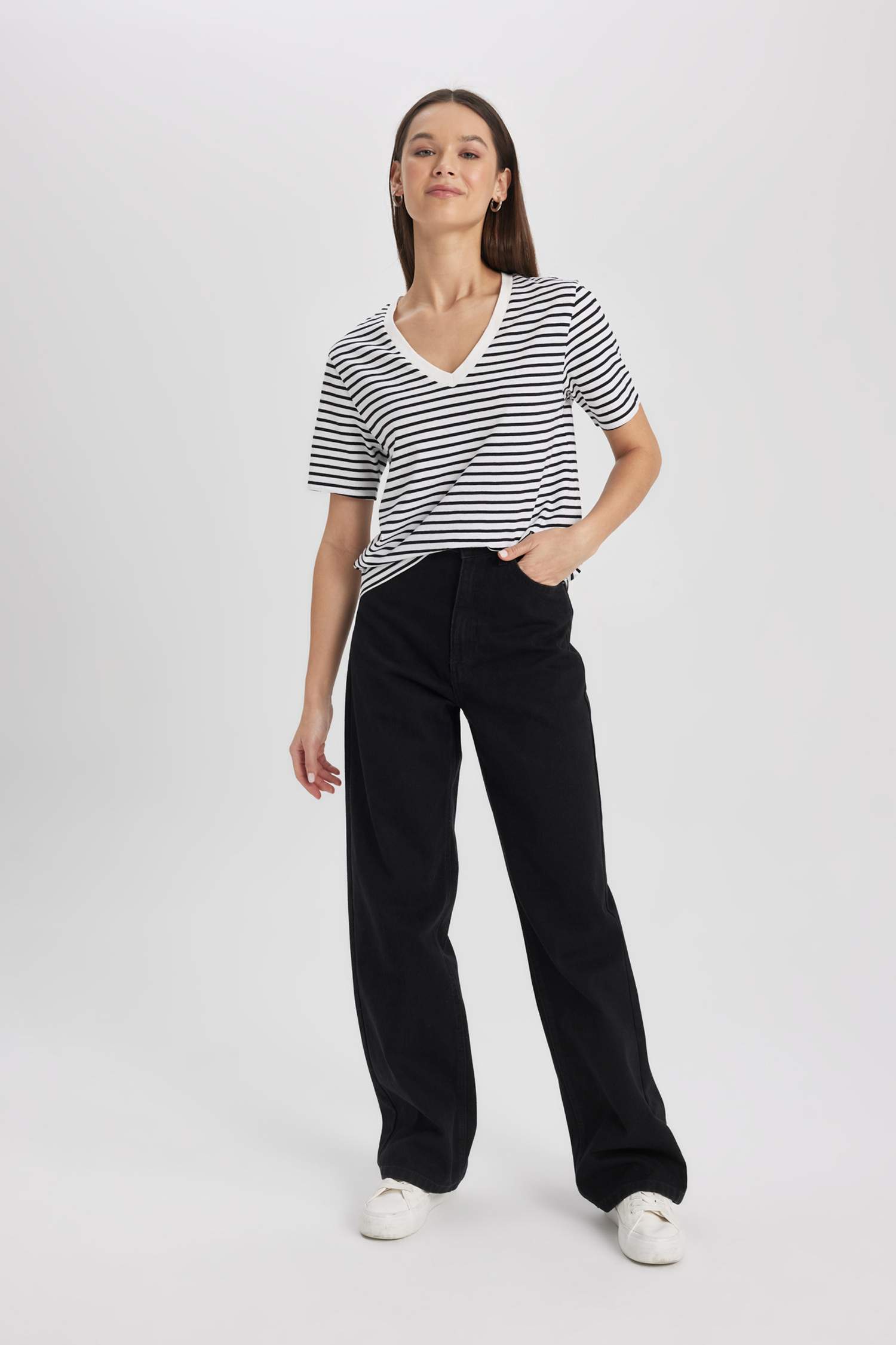 90's Wide Leg Yüksek Bel Uzun Jean Pantolon