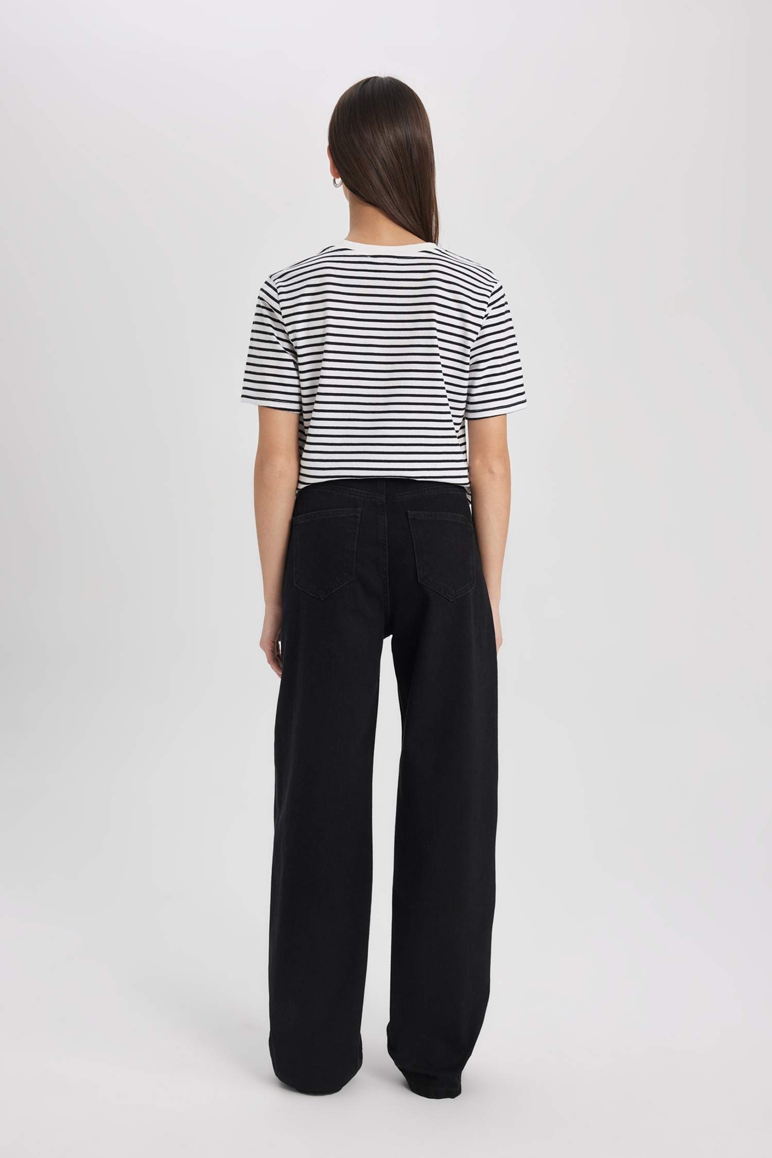 90's Wide Leg Yüksek Bel Uzun Jean Pantolon