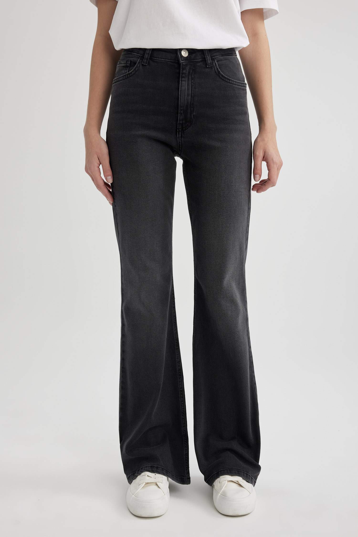 Mia Flare Leg High Waist Cropped Ankle Length Jeans