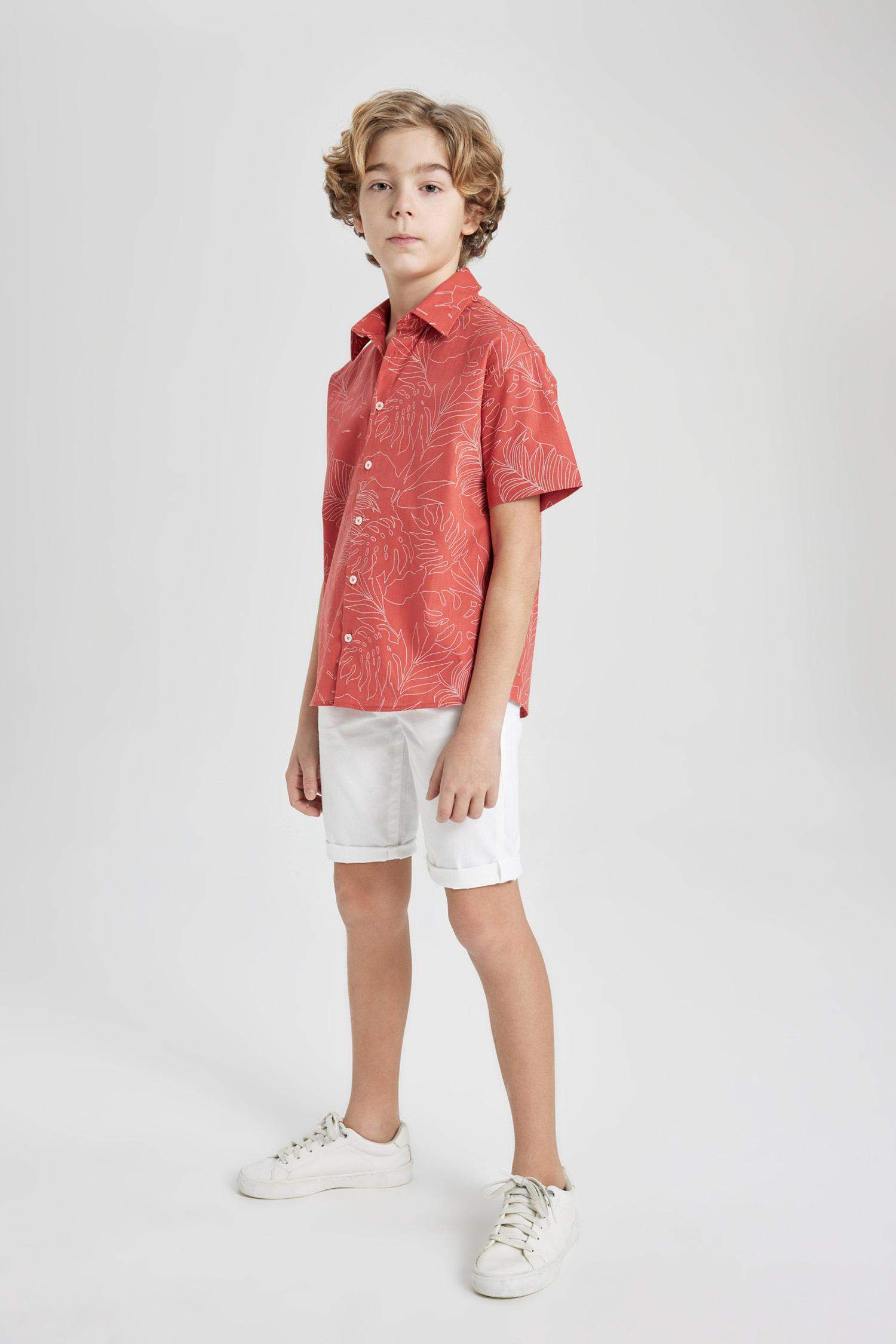Boy Oversize Fit Polo Neck Short Sleeve Shirt