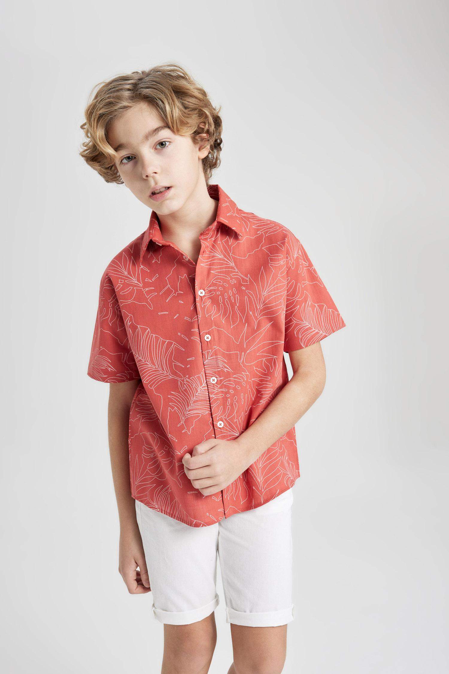 Boy Oversize Fit Polo Neck Short Sleeve Shirt
