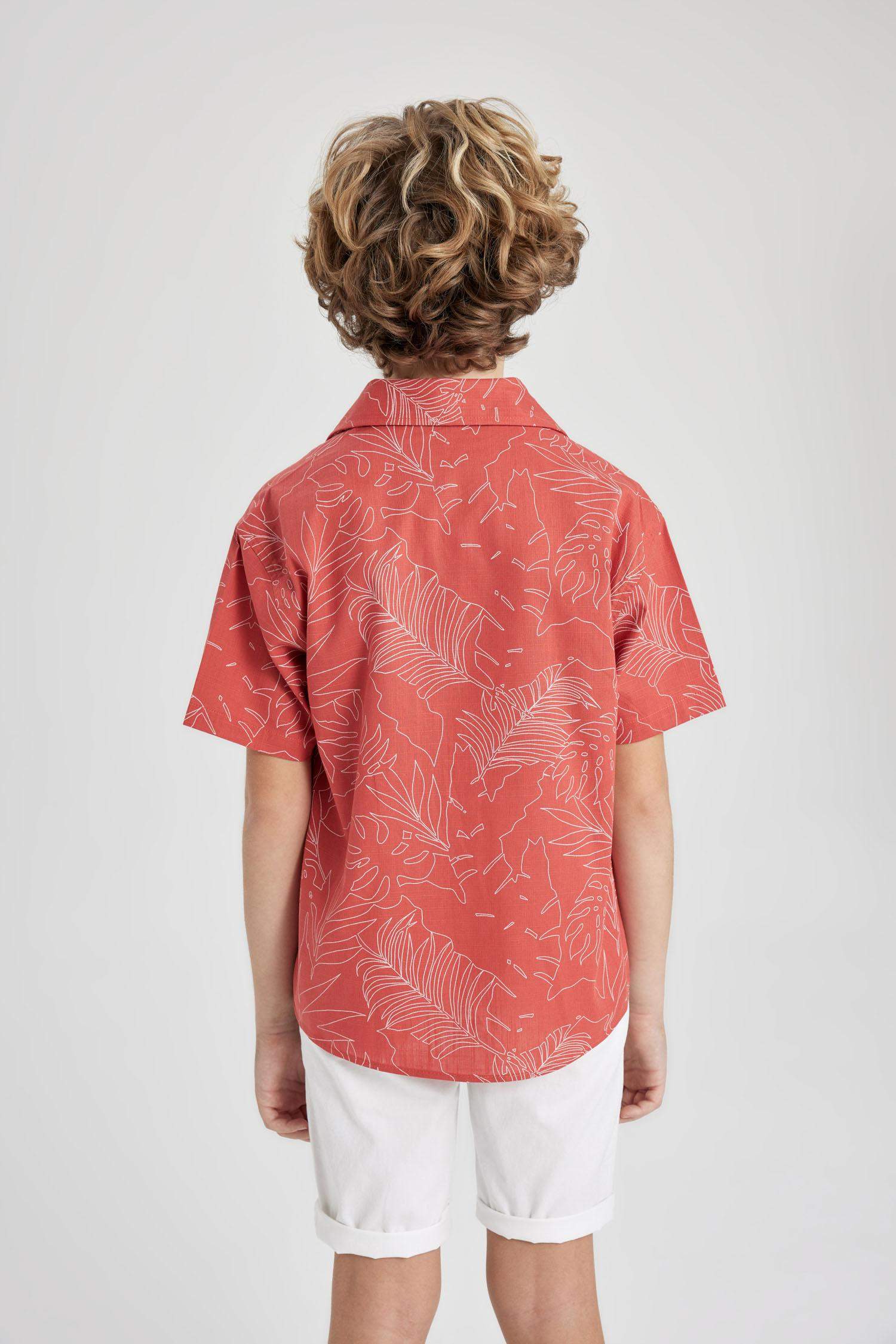 Boy Oversize Fit Polo Neck Short Sleeve Shirt