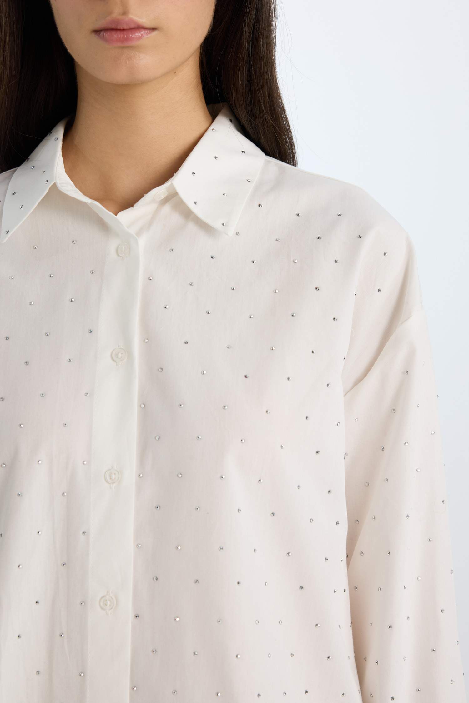 Oversize Geniş Kalıp Poplin Uzun Kollu Gömlek