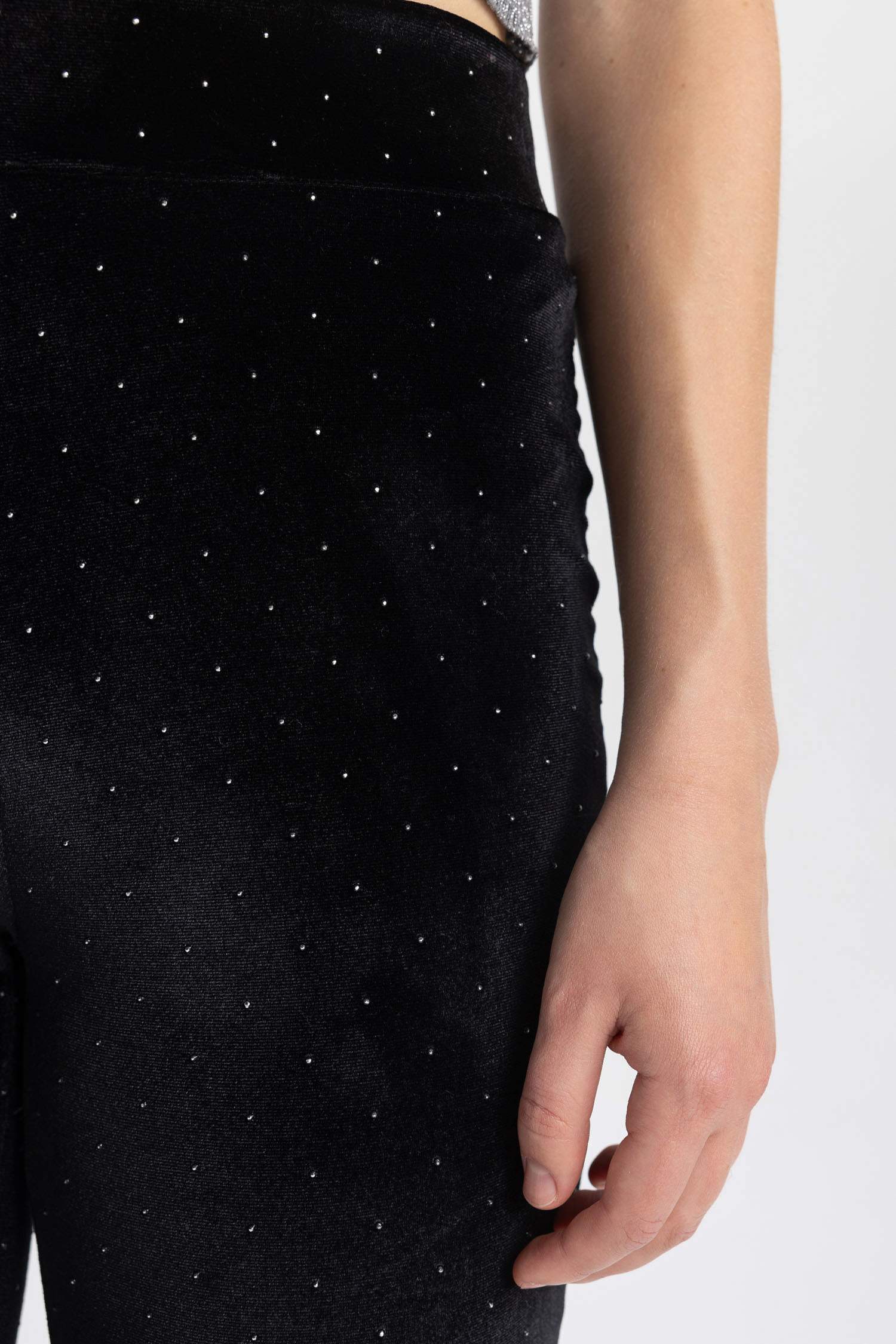 Flare Fit Kadife Kışlık Pantolon İspanyol Paça Beli Lastikli Uzun Boy