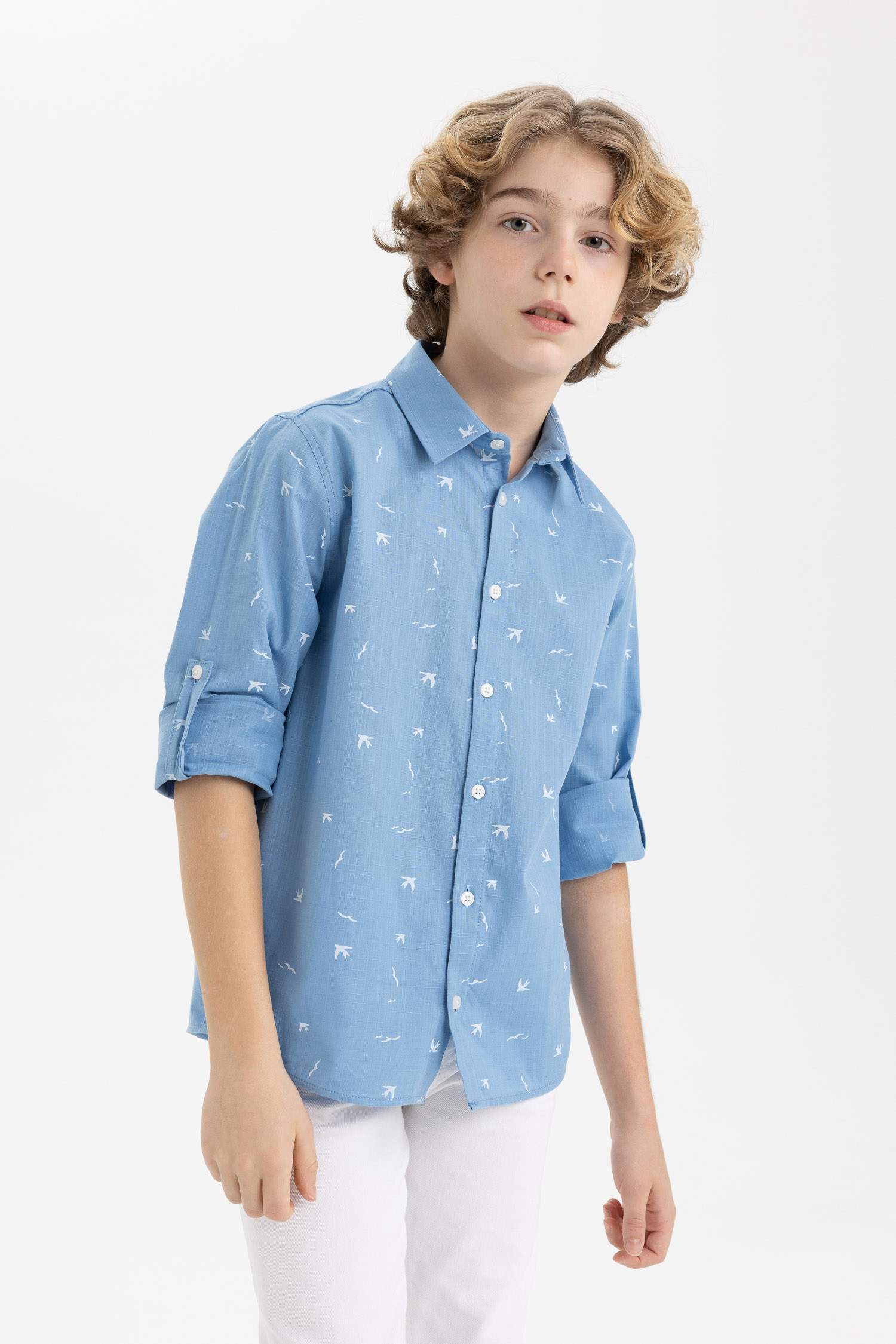 Рубашка с длинным рукавом для мальчиков