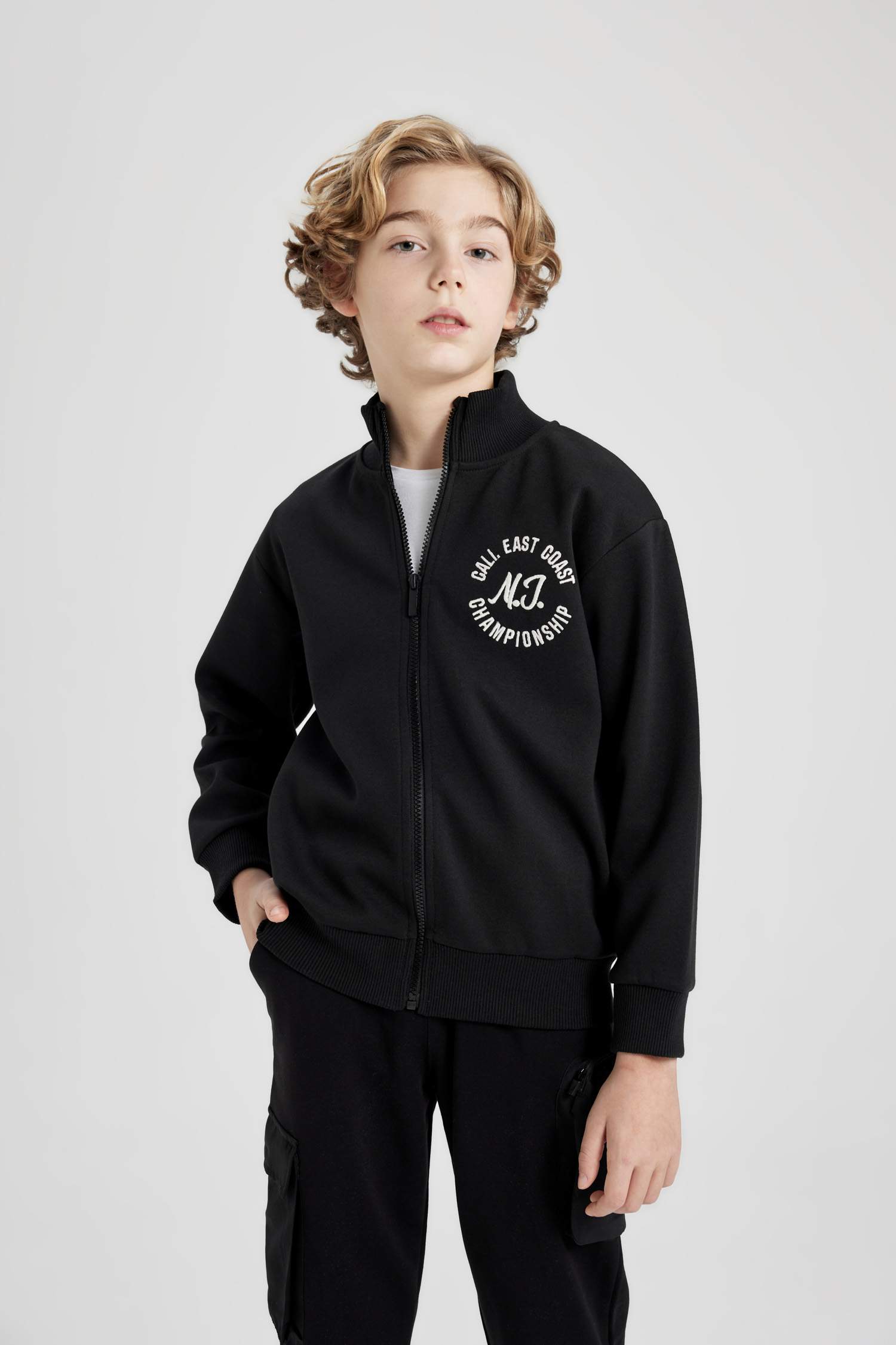 Boy Half Zipper Cardigan