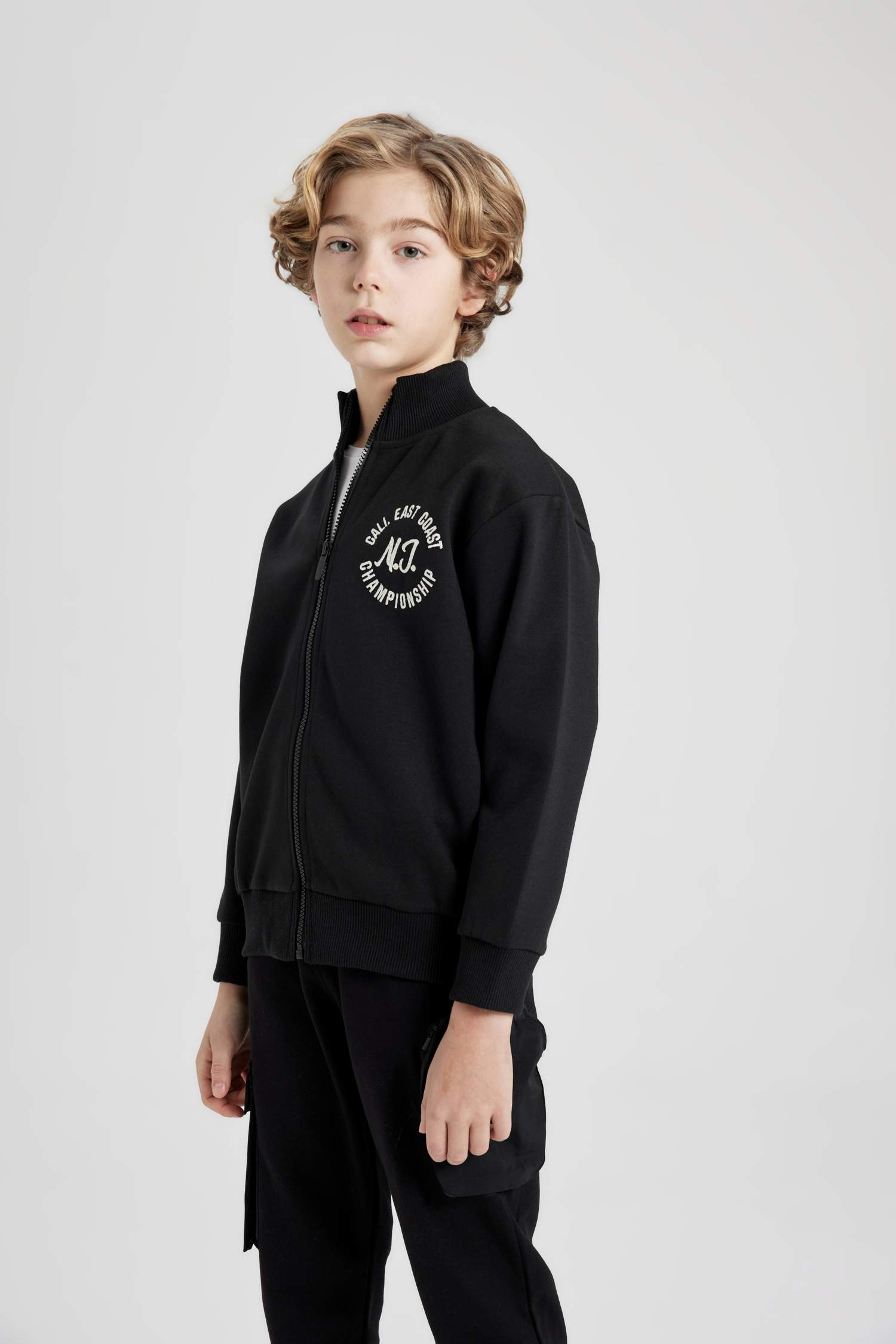 Boy Half Zipper Cardigan
