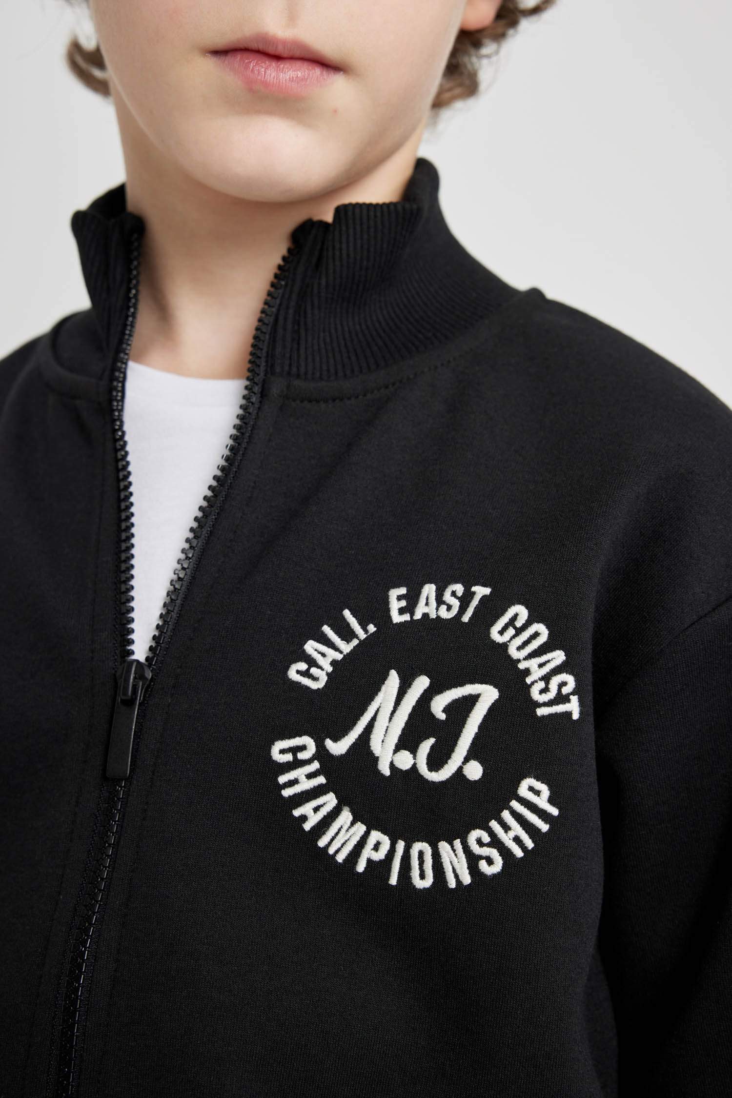 Boy Half Zipper Cardigan