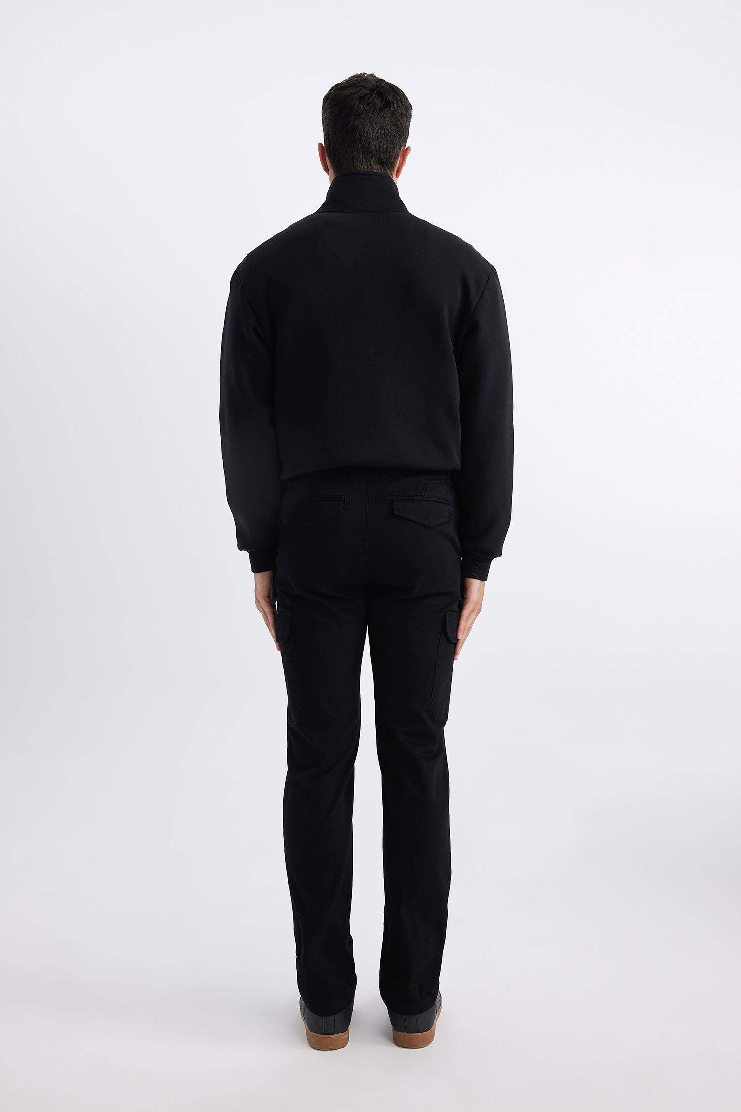 Regular Fit Cargo Pocket Twill Trousers